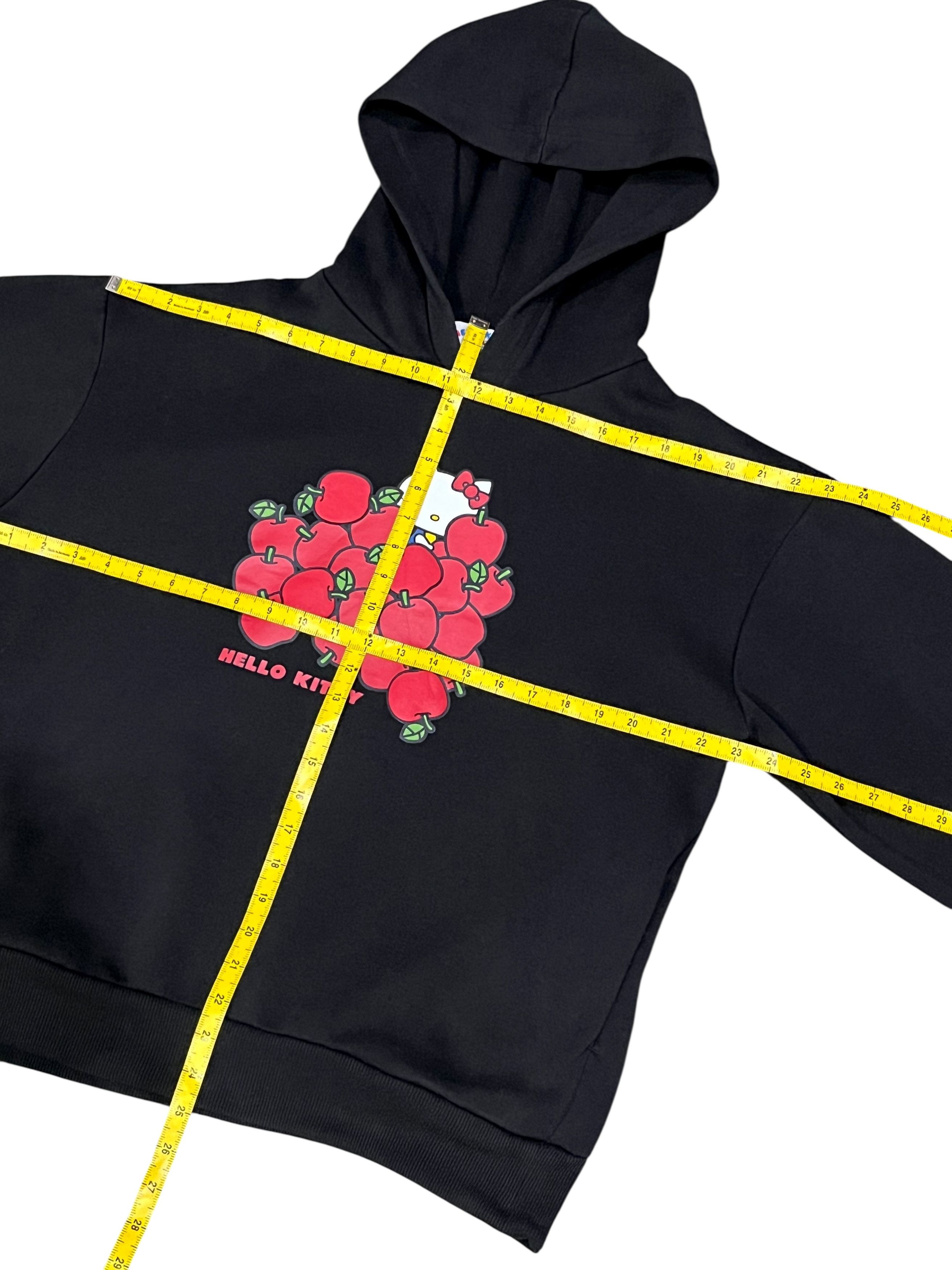Anime ❤️ HELLO KITTY X APPLES Baggy Fit Black Sweater Hoodie Size M / US 6-8 / IT 42-44 - 12 Thumbnail