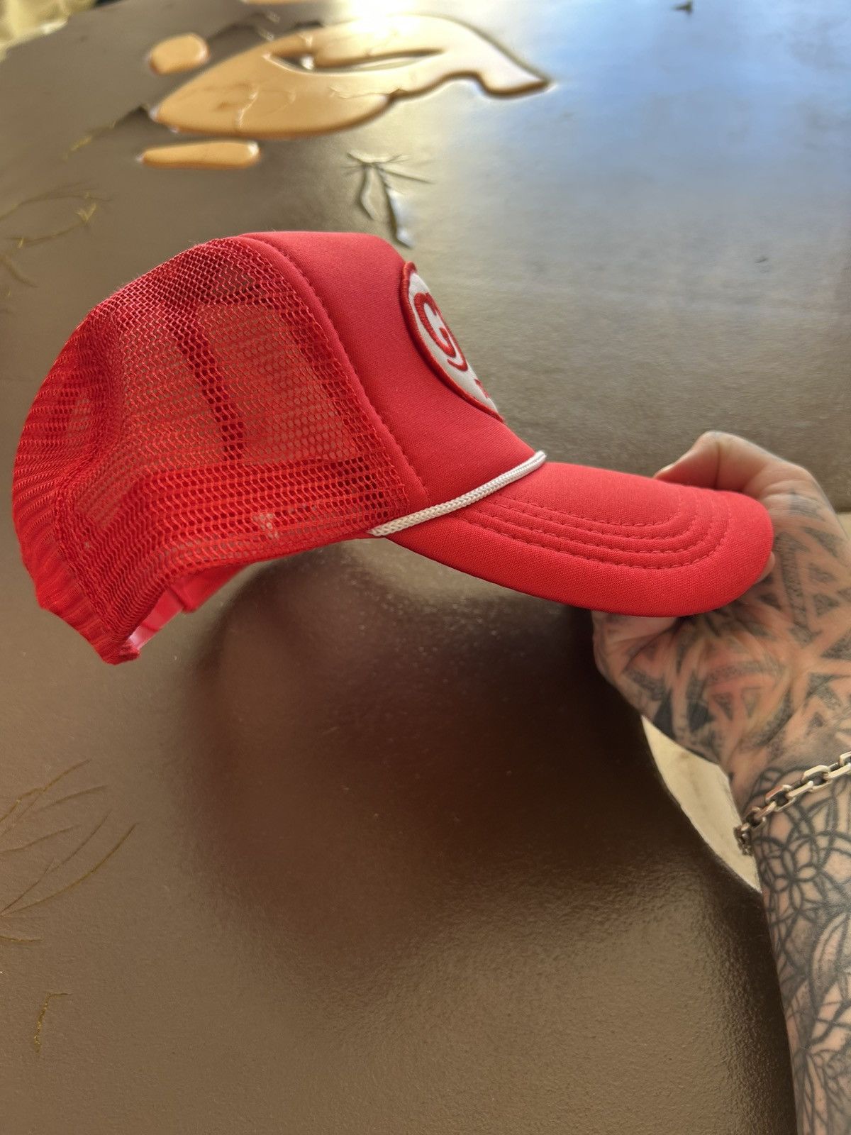 Vintage Vintage GMC Trucks Trucker Hat Red New condition Size ONE SIZE - 3 Thumbnail