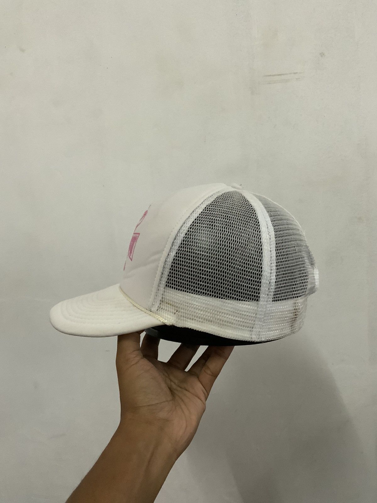 Japanese Brand Respect White Trucker Hat Size ONE SIZE - 2 Thumbnail