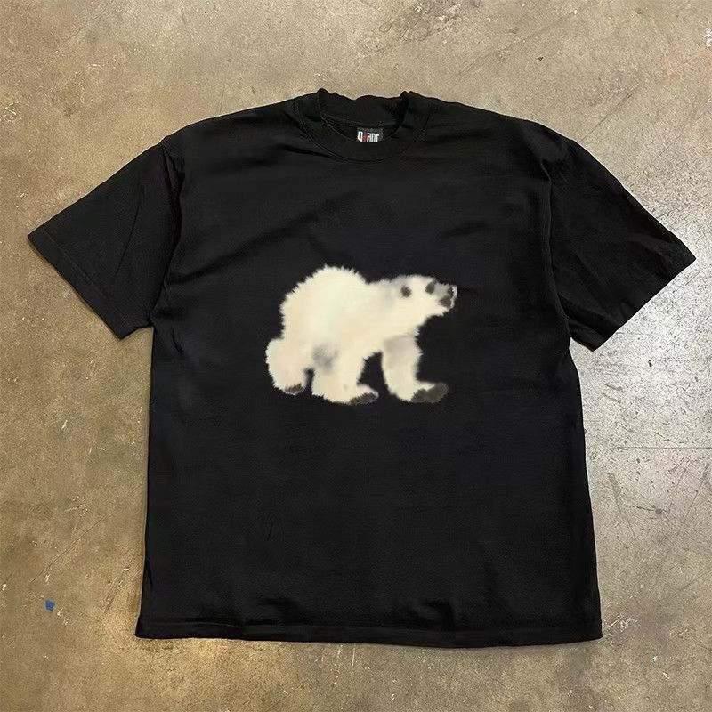 Japanese Brand × Vintage Black casual retro polar bear print t-shirt Size US M / EU 48-50 / 2 - 1 Thumbnail