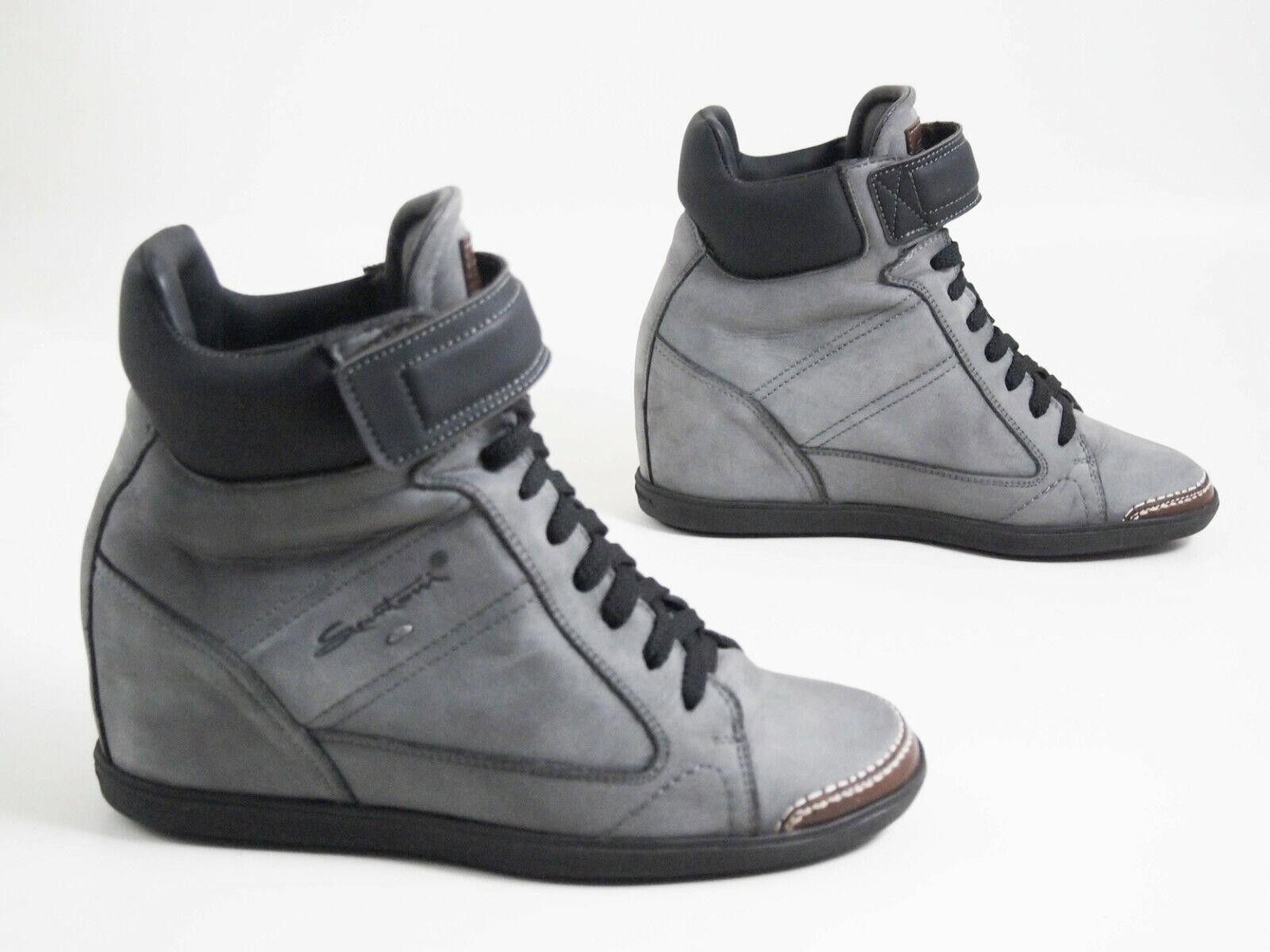 Santoni Santoni Sneakers Boots Hidden Heel Gray Suede US 6 EU 36 Size US 6 / IT 36 - 5 Thumbnail