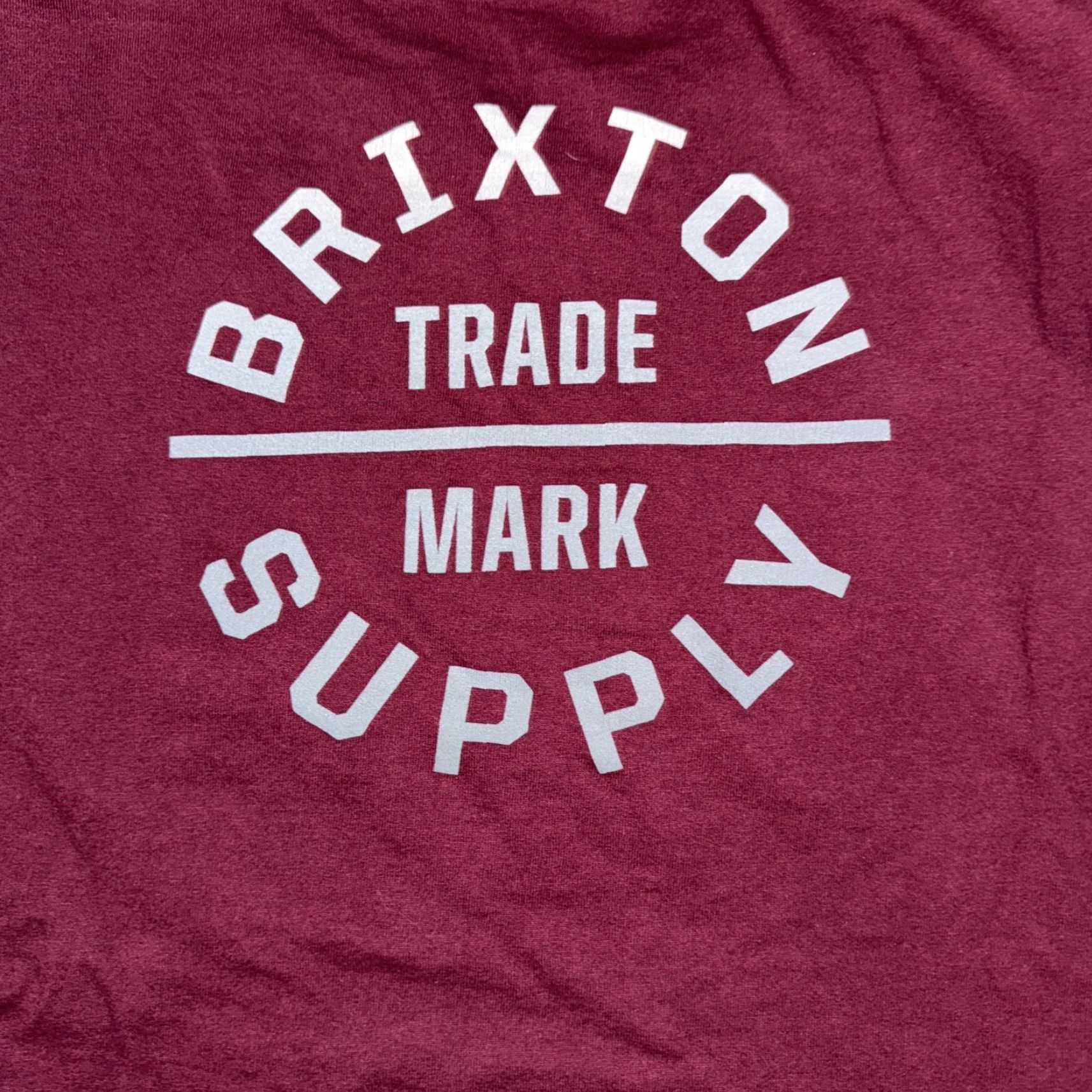 Brixton VINTAGE Brixton Supply Co Logo T-Shirt Men L Red Maroon Burgundy 21.5x27 Basics Size US L / EU 52-54 / 3 - 7 Thumbnail