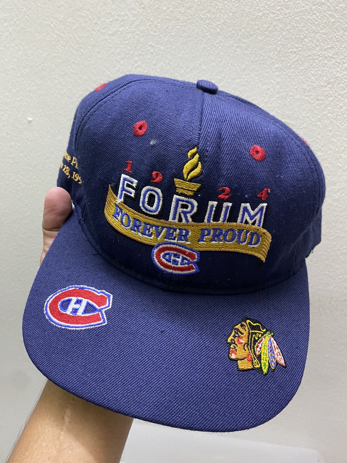 Vintage vintage hat 1995 forum montreal canadiens Size ONE SIZE - 6 Thumbnail