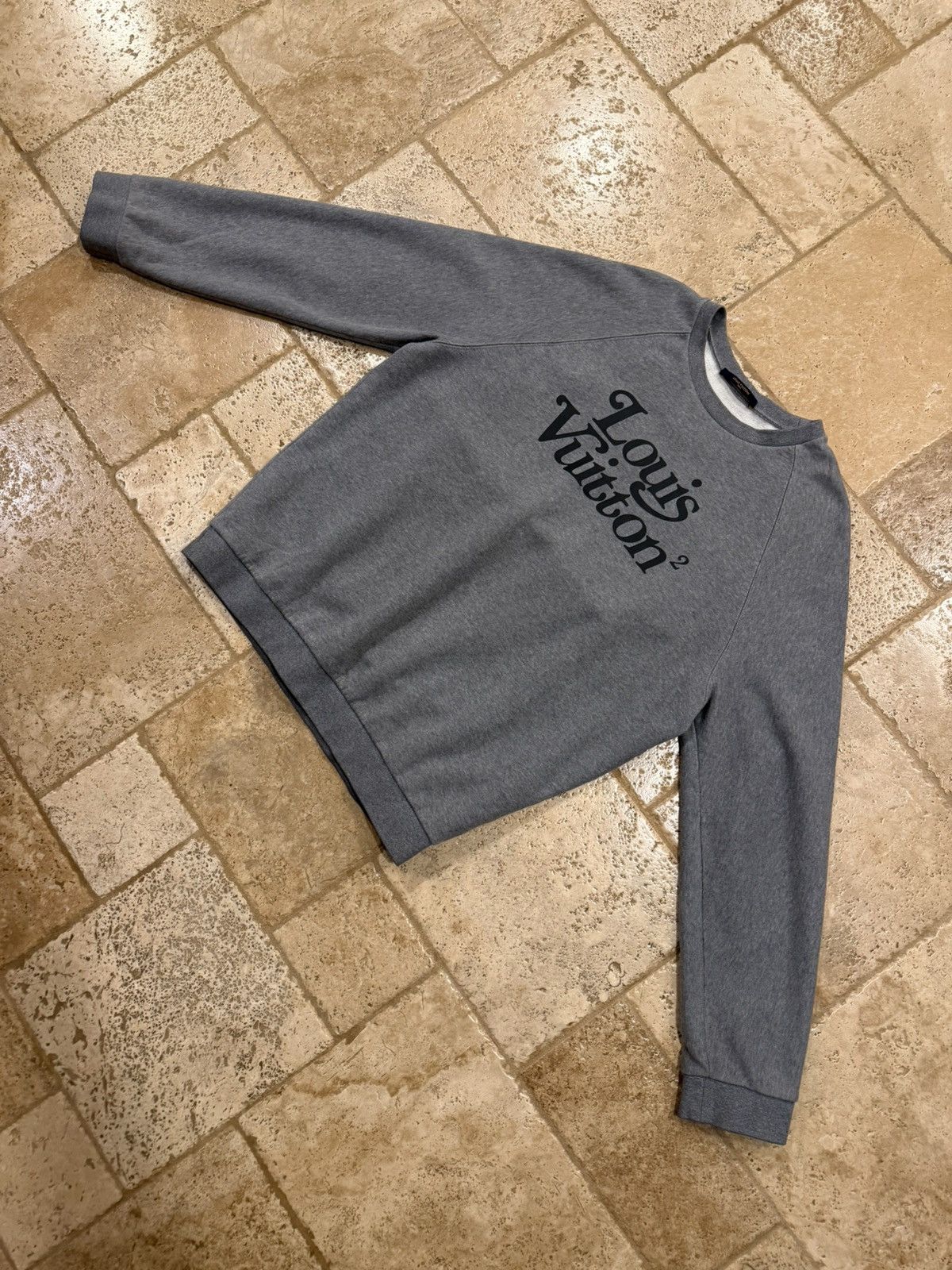 Louis Vuitton × Nigo Louis Vuitton x Nigo Human Heather Grey Crewneck SweatShirt Size US XXL / EU 58 / 5 - 4 Thumbnail