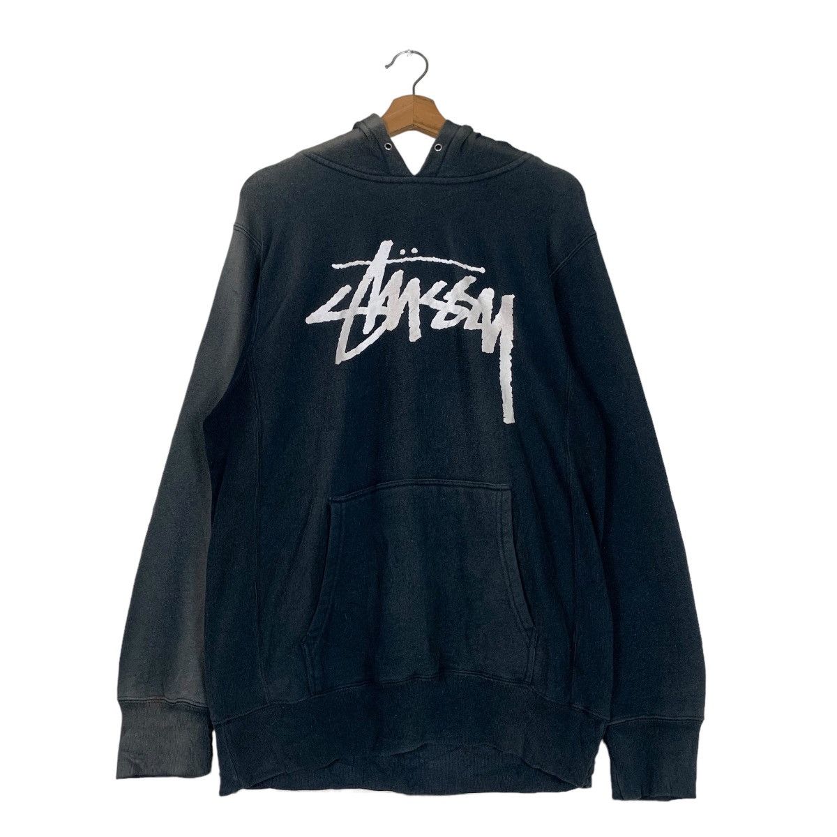 Stussy Trashed STUSSY Big Logo Sun Faded / Burn Hoodies #0823-C37 Size US M / EU 48-50 / 2 - 1 Thumbnail