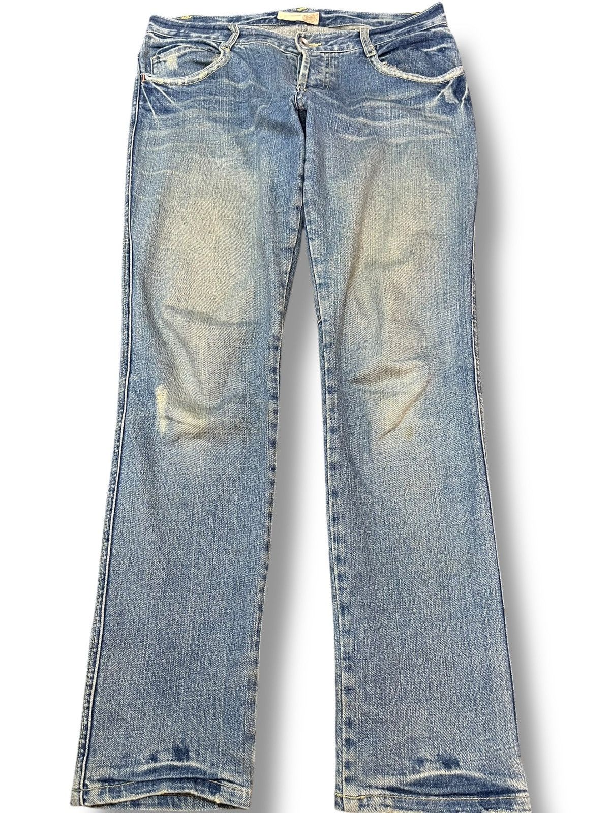 Japanese Brand Vintage Fabric Jam Unique Pocket Distressed Denim Size US 33 - 2 Thumbnail