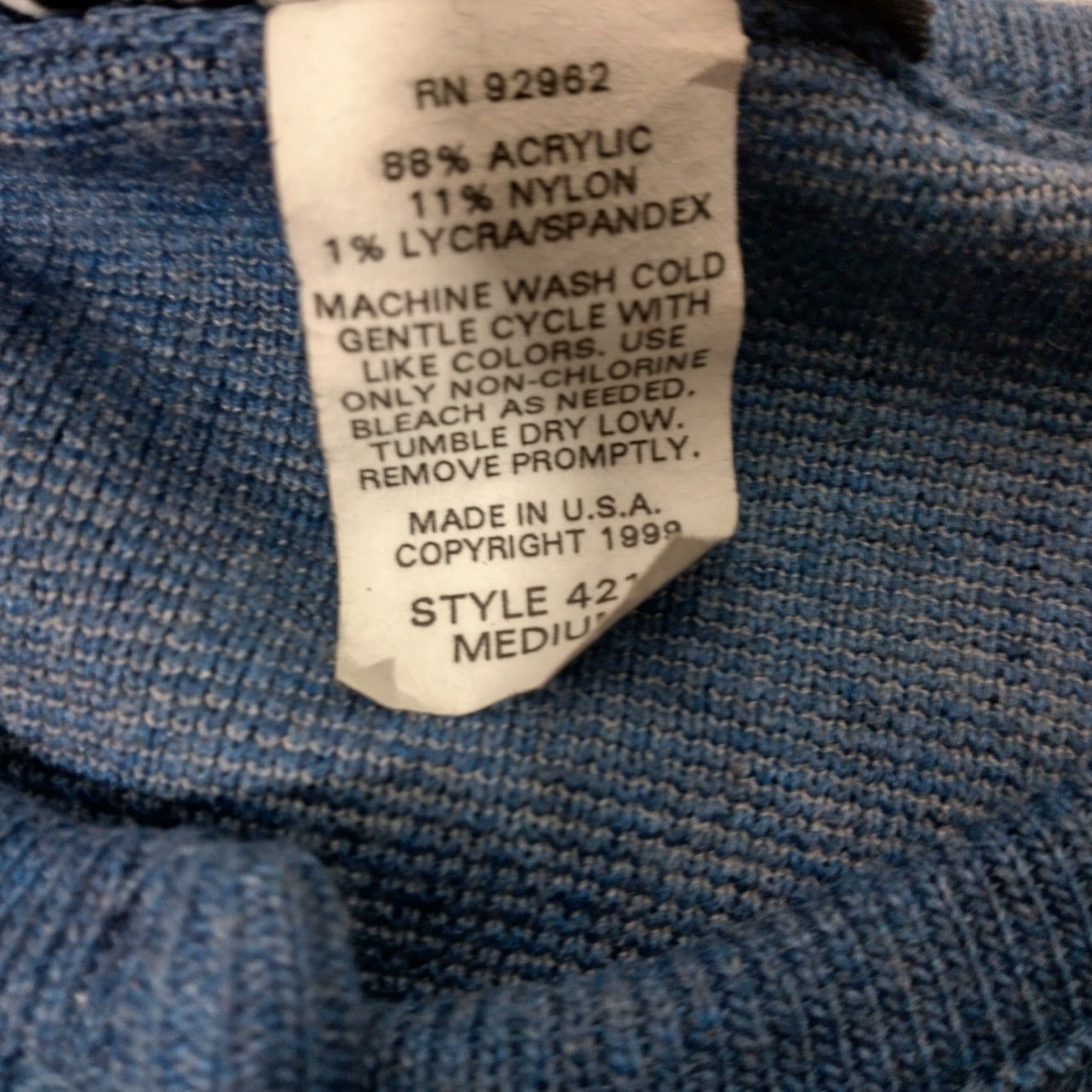 THE GREAT VINTAGE The Great American Sweater Cropped Cardigan M Blue Casual Womens Size M / US 6-8 / IT 42-44 - 7 Thumbnail