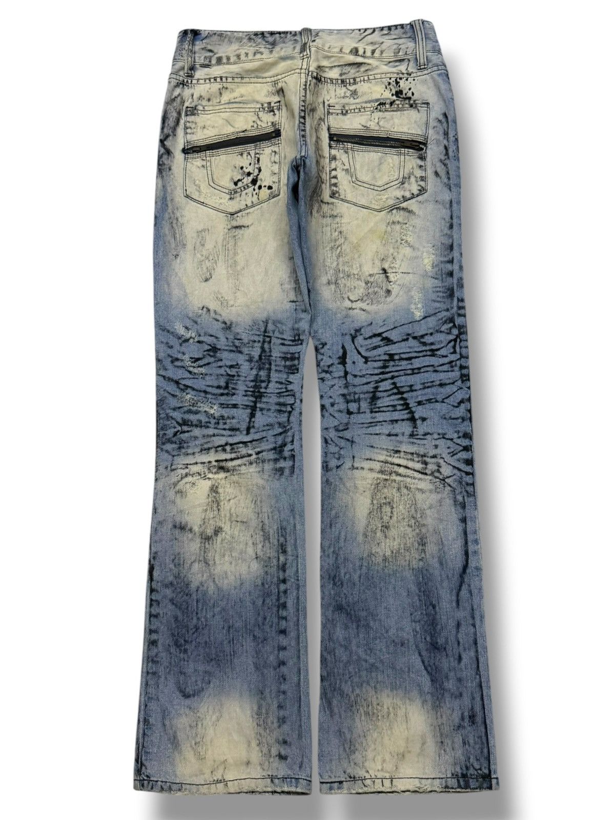 Japanese Brand Vintage Y2K Beast Japanese Distressed Denim Jeans | W31 Size US 31 - 3 Thumbnail