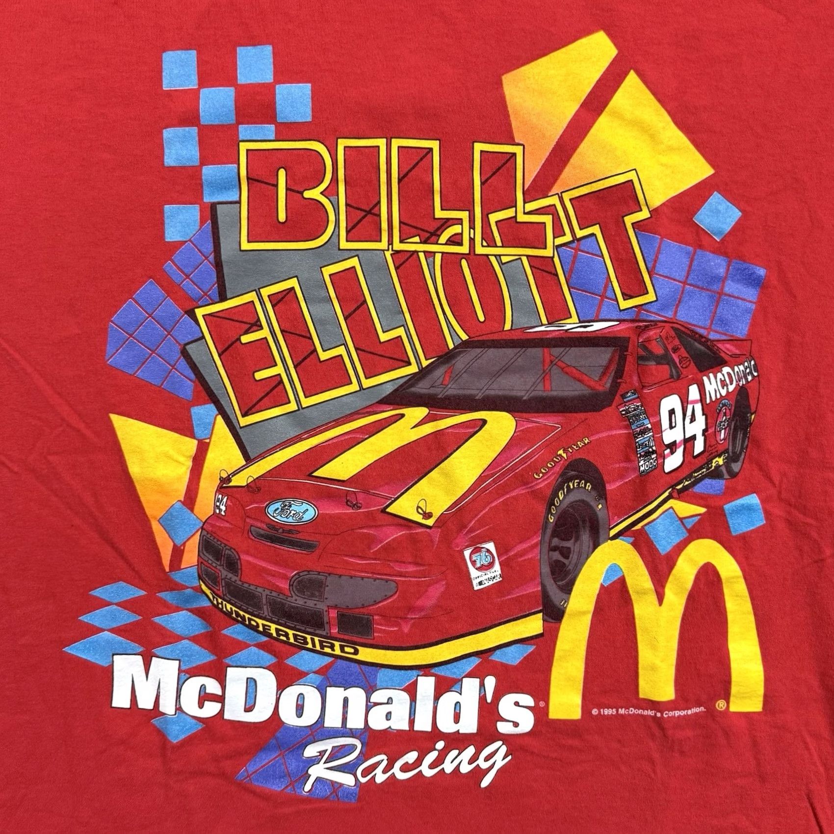 Hanes VINTAGE Bill Elliott McDonalds Shirt Mens 2XL Red Nascar 90s Racing Sport Logo Size US XXL / EU 58 / 5 - 2 Thumbnail