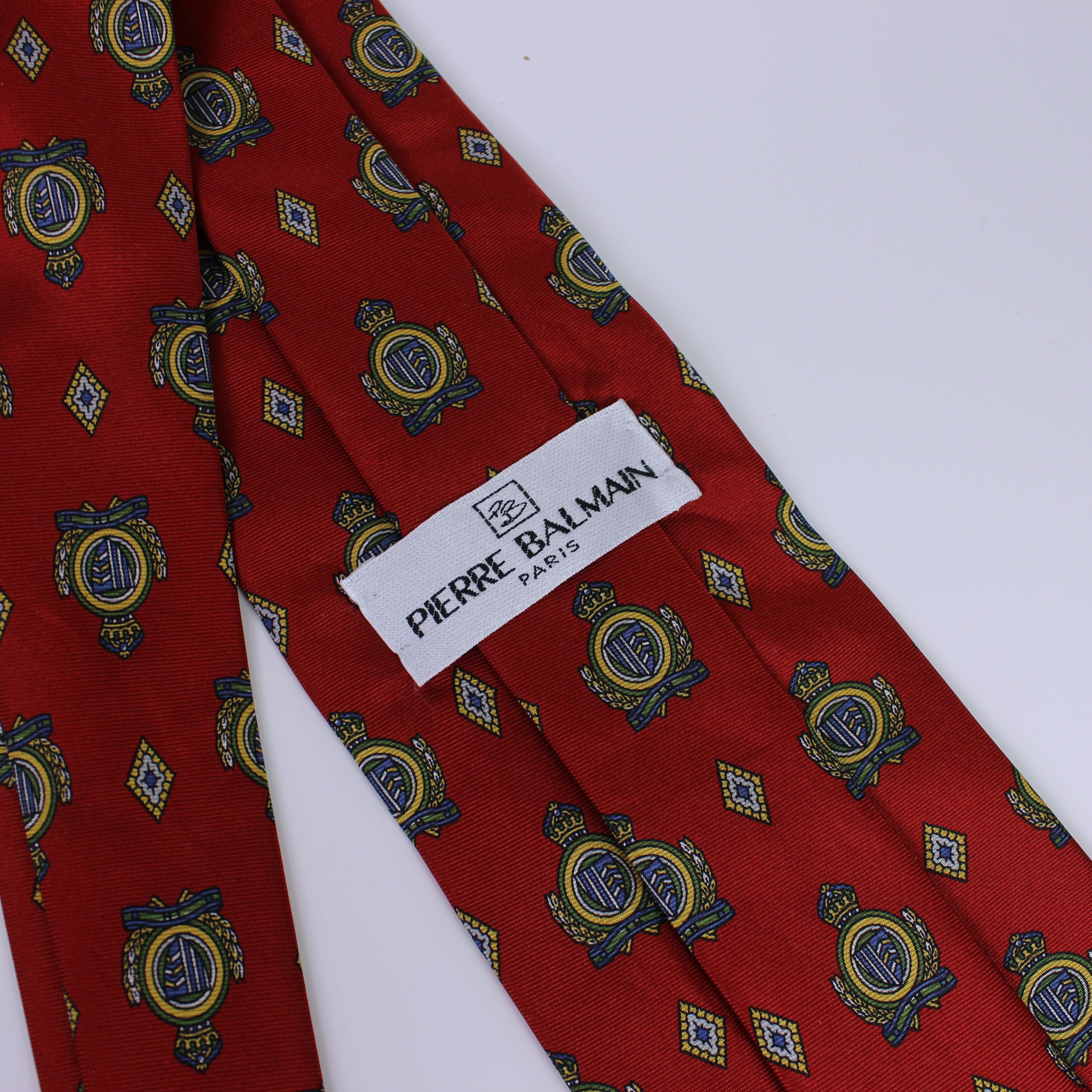 Balmain Pierre Balmain Paris tie multi logo silk ties Size ONE SIZE - 8 Thumbnail