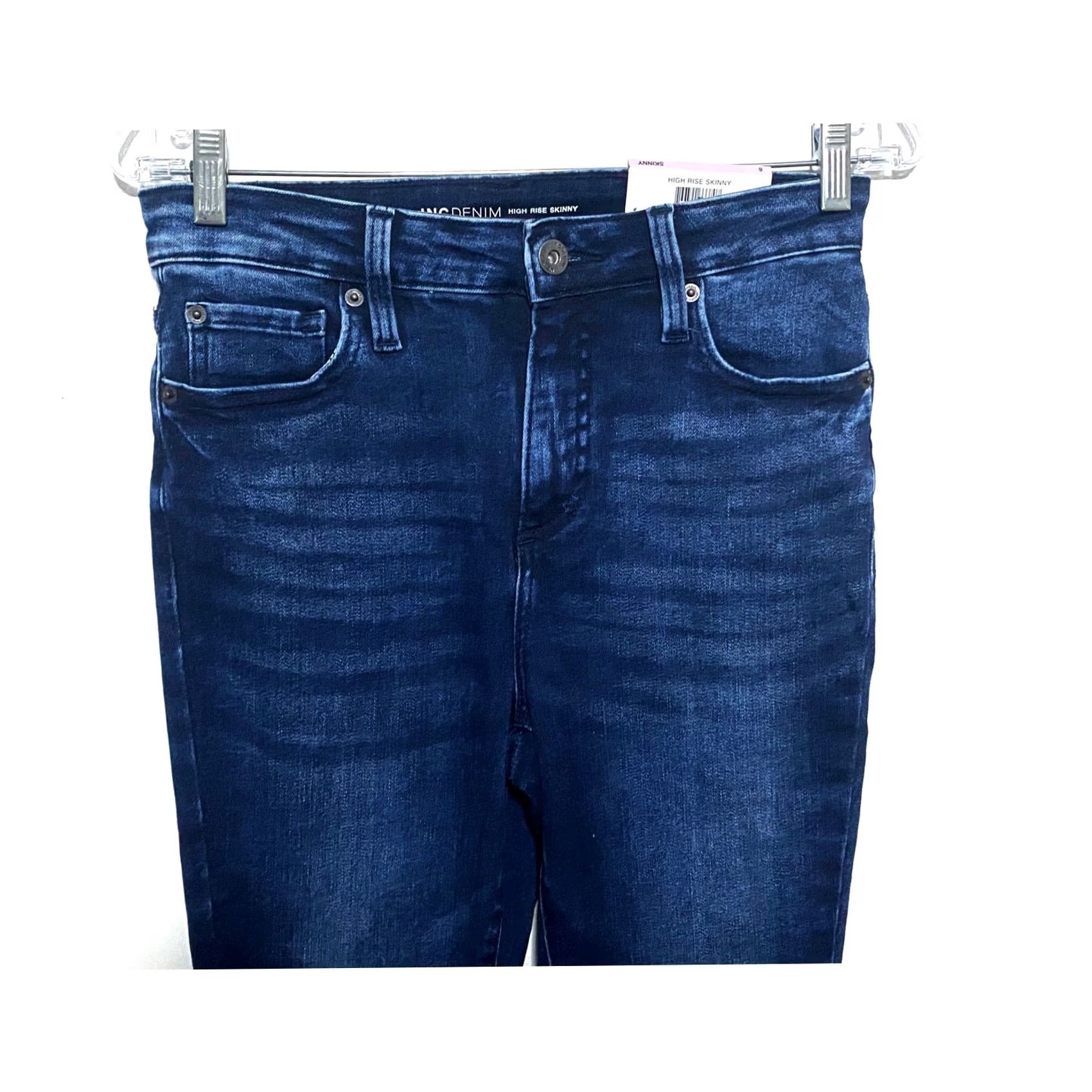 Vintage VINTAGE INC Denim High Rise Skinny Jeans Womens 6 Stretch Jeans Dark Indigo NWT Size 28" / US 6 / IT 42 - 2 Thumbnail
