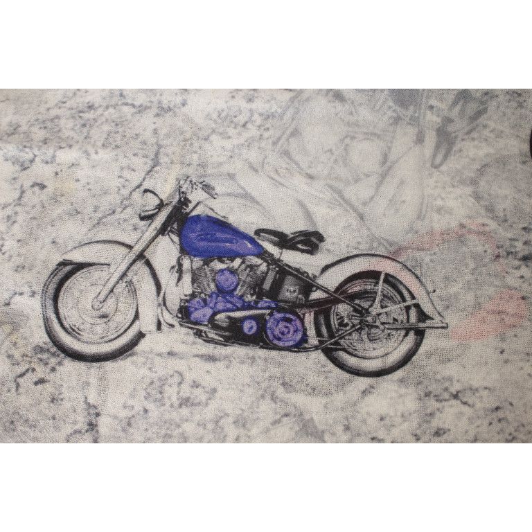 Other 19 Andreas 47 Cashmere Scarf Motorcycle-Print Multi Size ONE SIZE - 5 Thumbnail