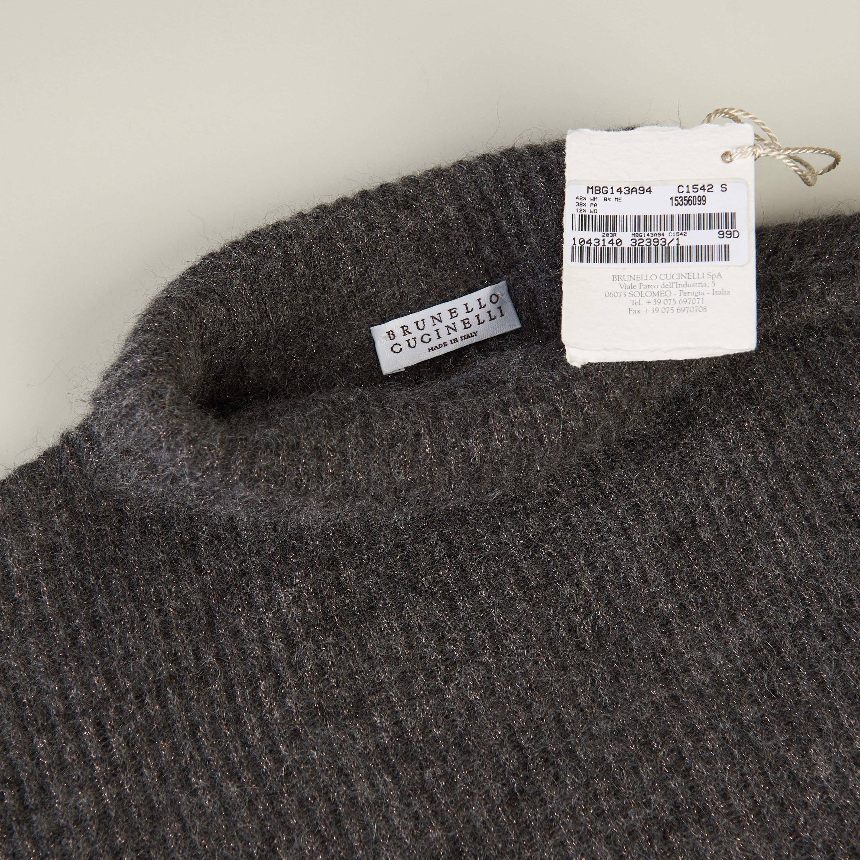 Brunello Cucinelli Sparkling Gray Sweater Dress - Monili, Mohair/Metallic Knit Size M / US 6-8 / IT 42-44 - 12 Thumbnail