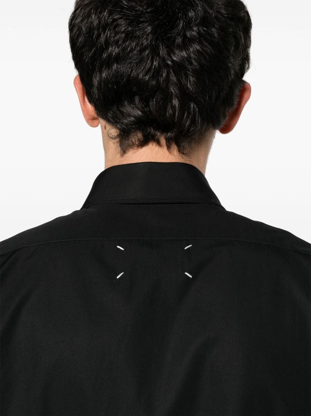 Maison Margiela oc11z0925 Embroidered-Motif Cotton Shirt in Black Size US M / EU 48-50 / 2 - 4 Thumbnail