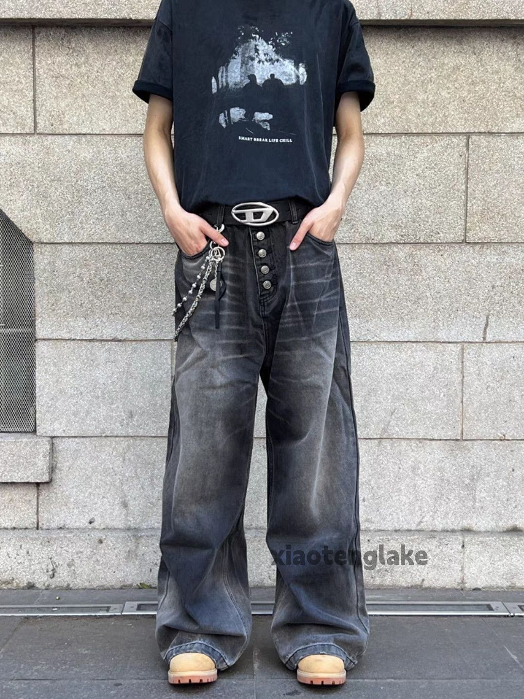Jean ltx vintage washed faded punk grunge hiphop jeans Size US 34 / EU 50 - 6 Thumbnail