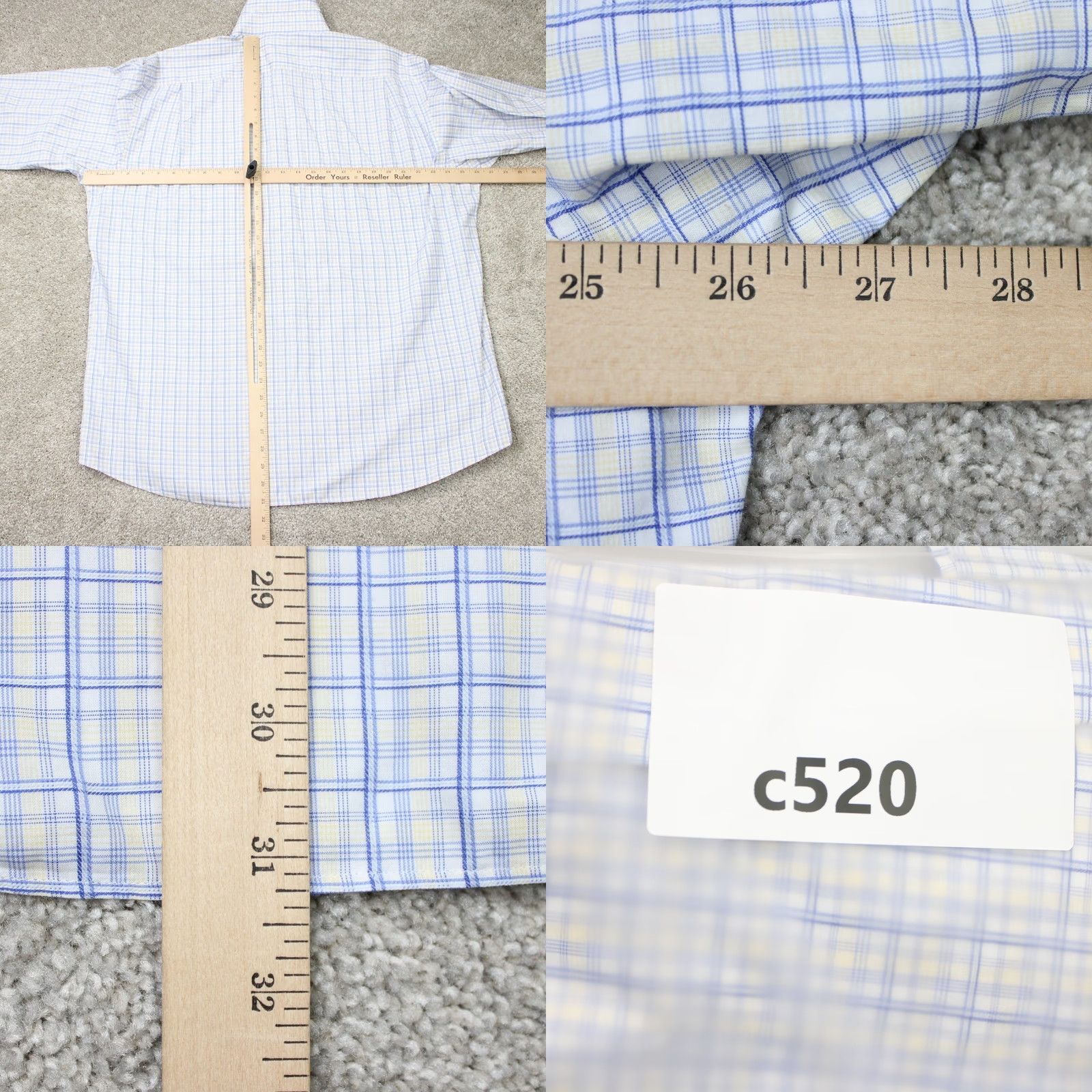 Tommy Bahama Tommy Bahama Dress Shirt Mens 17 36/37 Blue Yellow 100% Cotton Long Sleeve Button Down Collared Size US XL / EU 56 / 4 - 9 Thumbnail