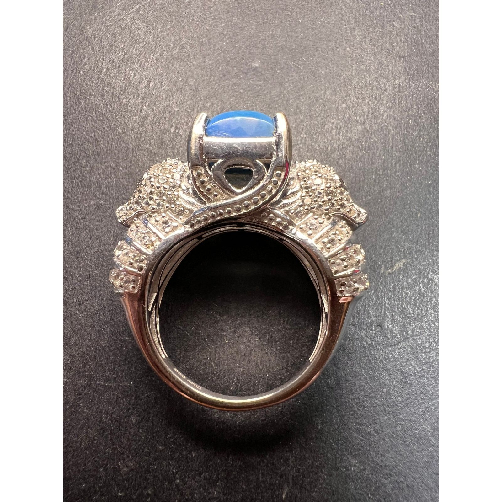 Other NEW Ceruleite and zircon seahorse ring in 925 silver size 8 Size ONE SIZE - 6 Thumbnail