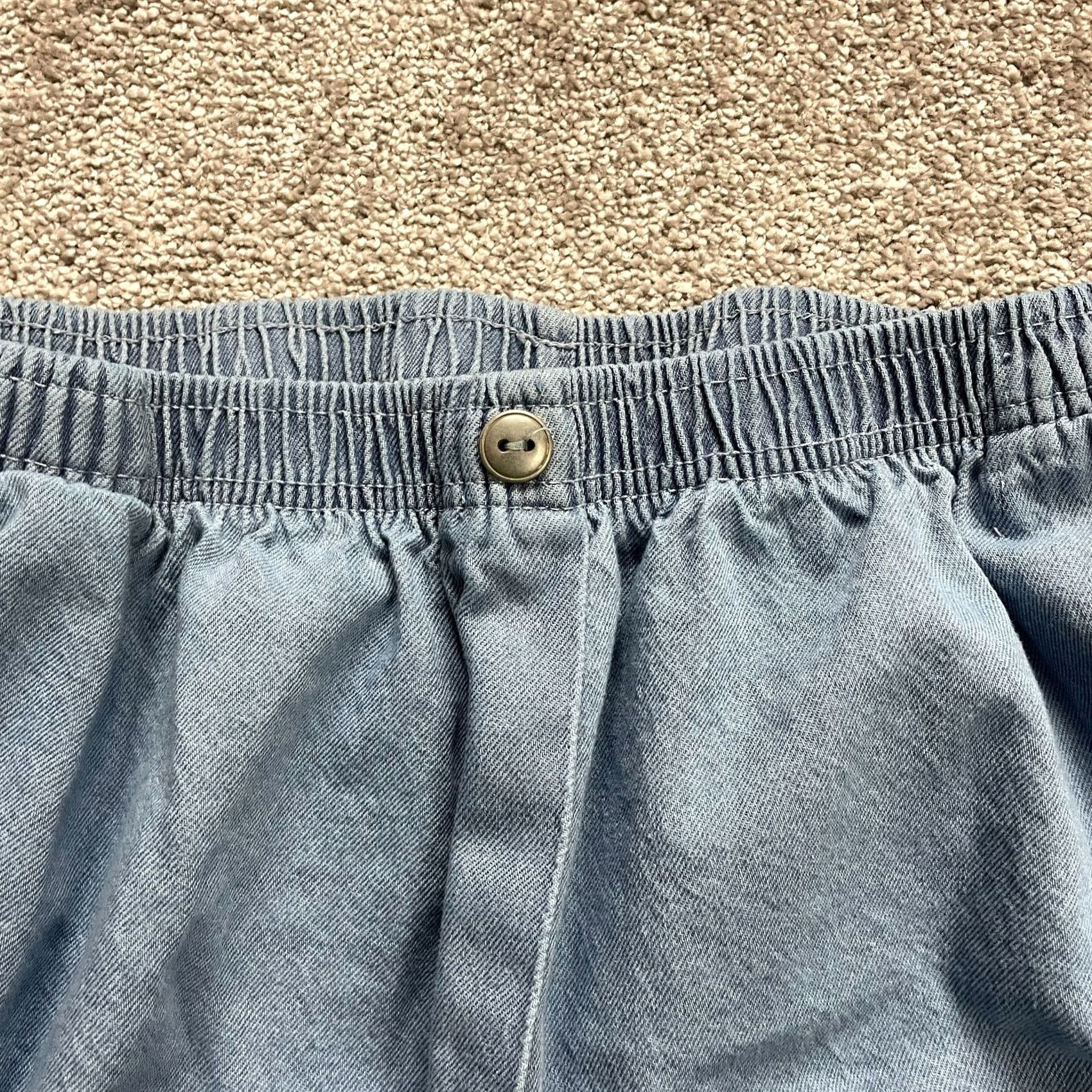 Vintage Woman Within Jeans Pants Womens Plus 16 Tall Blue Classic Fit Light Wash 30x33 Denim 100% Cotton Straight Zip Pocket/Comfort Elastic Size 30" / US 8 / IT 44 - 6 Thumbnail