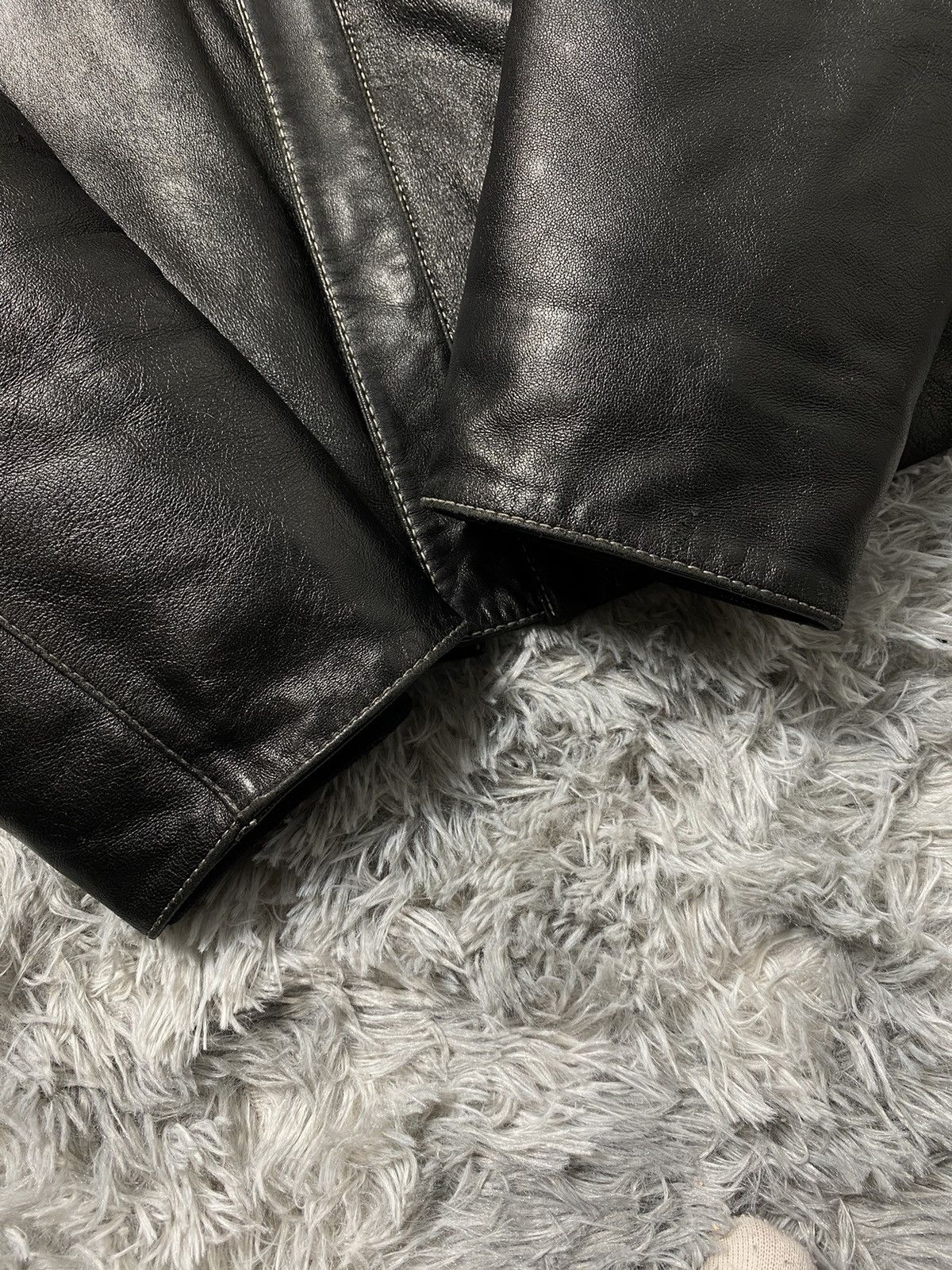 GF Ferre Gianfranco Ferre GF Ferre Leather Jacket with Genuine Fur Size L / US 10 / IT 46 - 11 Thumbnail