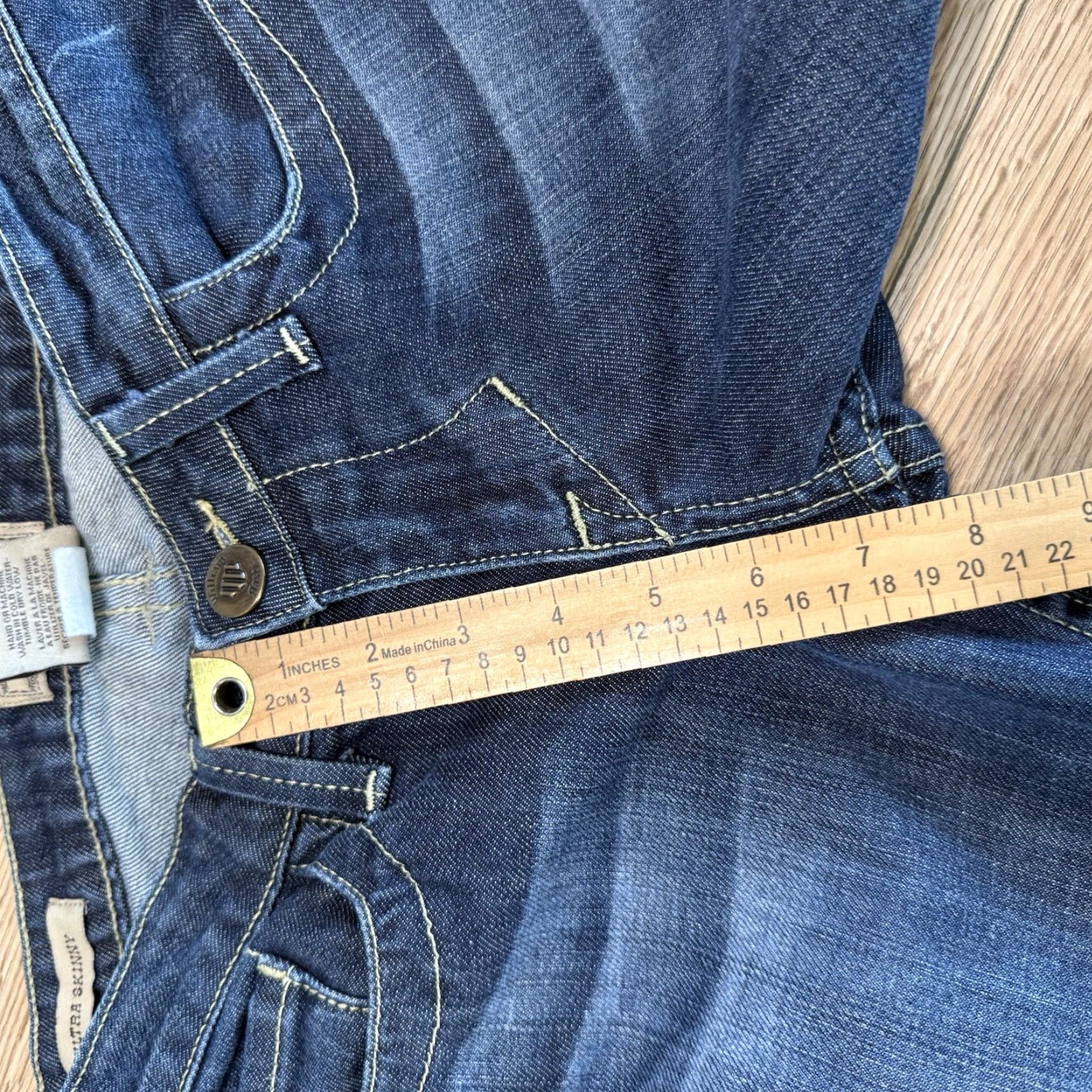 Vintage VINTAGE William Rast Jeans Women’s Juniors Size 29 Skinny Low Rise Blue 90s Size 29" - 6 Thumbnail
