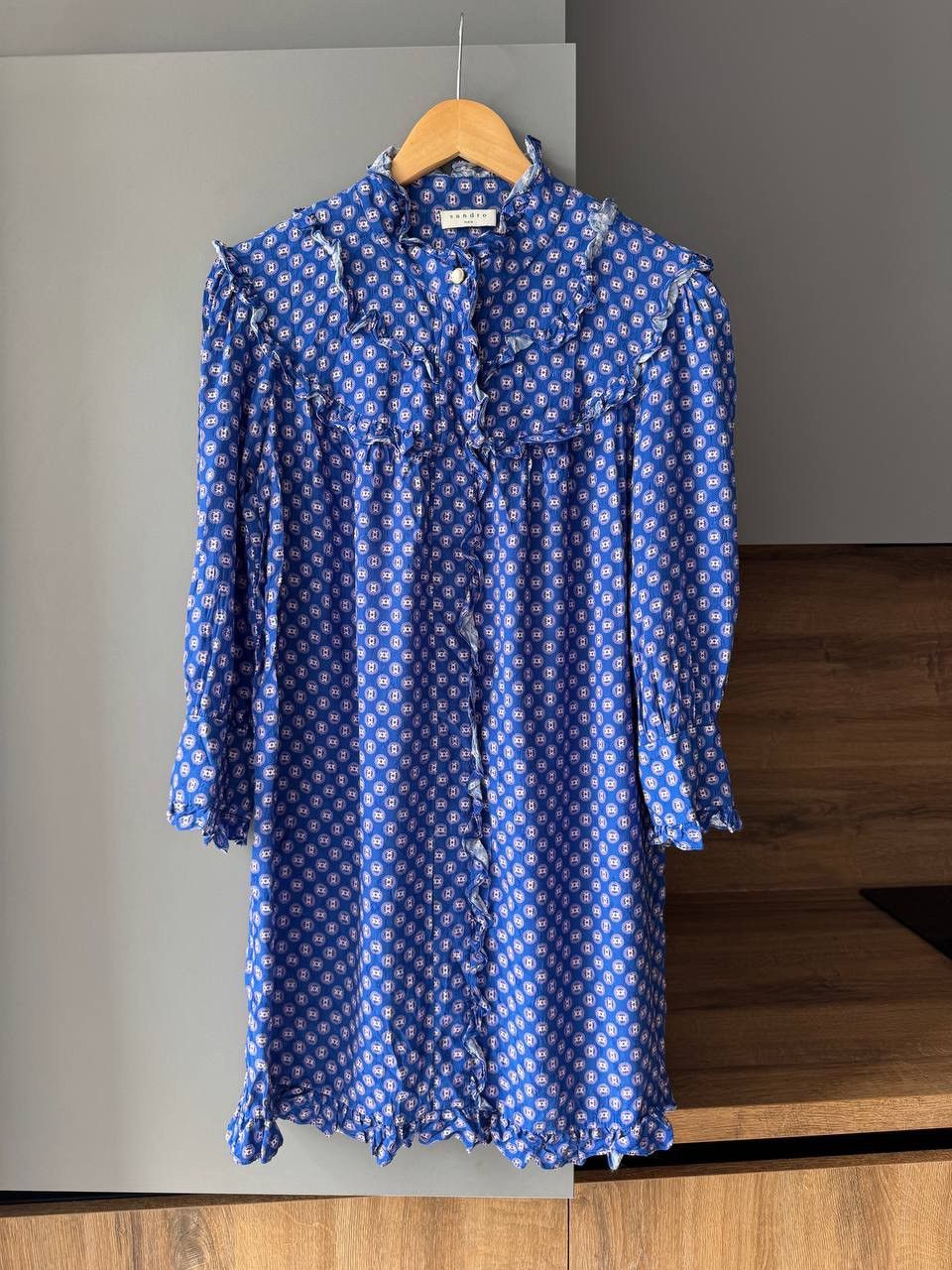 Sandro SANDRO Rosalie Dress Womens (EU) 42 Sheer Lined Long Sleeve Size M / US 6-8 / IT 42-44 - 1 Thumbnail