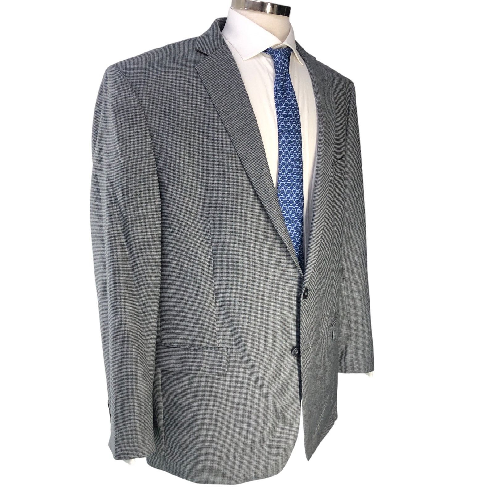 Calvin Klein Calvin Klein Size 48L Sport Coat Blazer Jacket Micro Check Size 48L - 12 Thumbnail