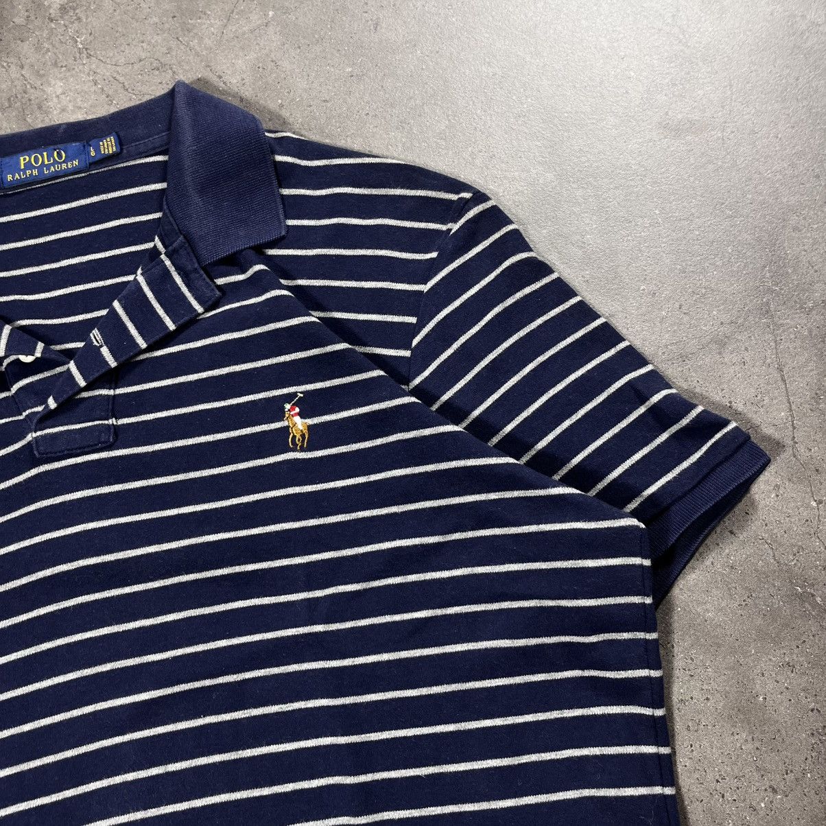 Polo Ralph Lauren Vintage Polo Ralph Lauren Striped Rugby Shirt Oxford Pony Size US L / EU 52-54 / 3 - 5 Thumbnail