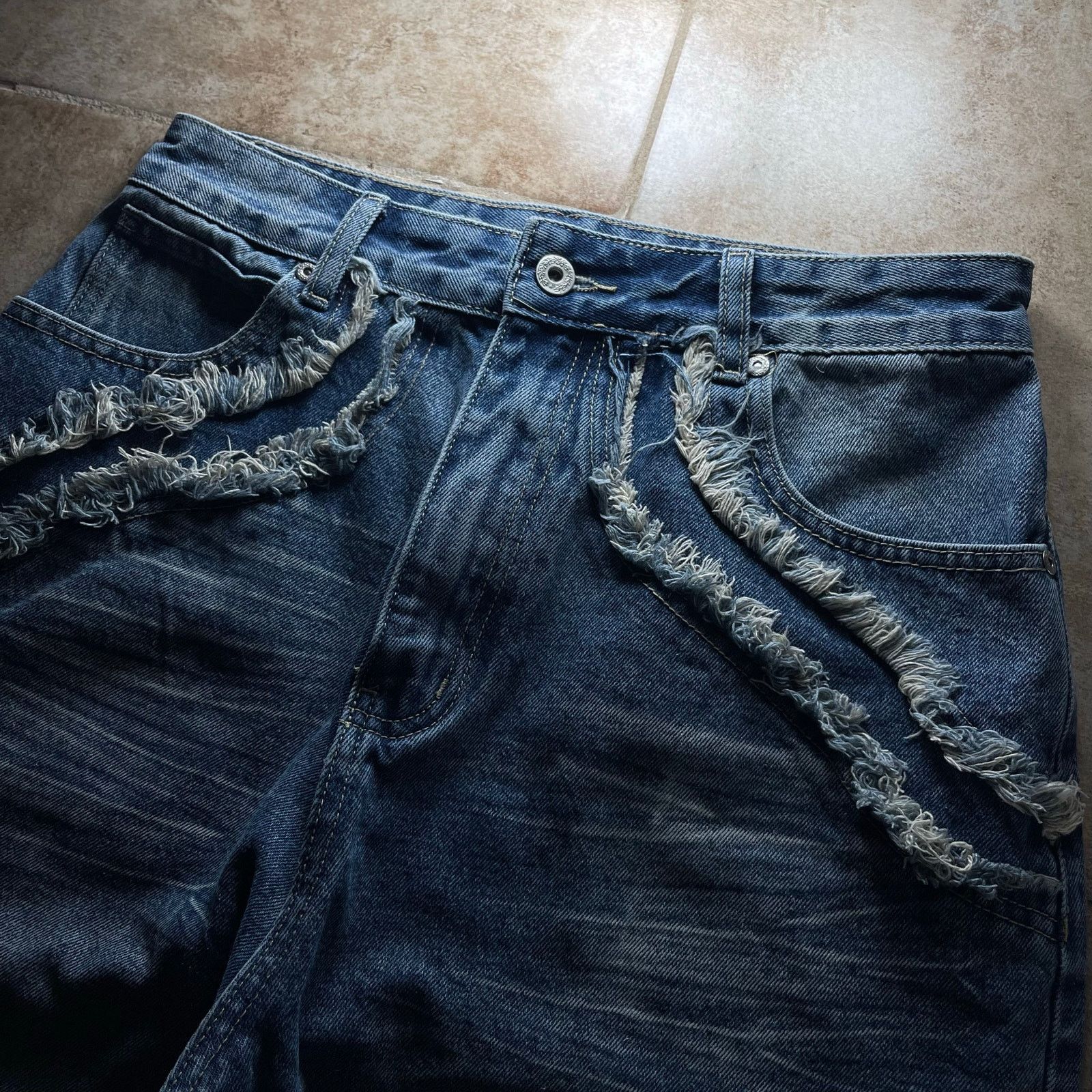 Other Japanese Archive Vintage Printed Blue Denim Baggy Jeans Size US 29 - 6 Thumbnail