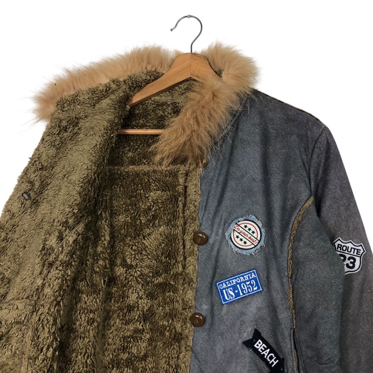 Japanese Brand Vintage Bignami Italy Shearling Patchwork Moto Jacket Size M / US 6-8 / IT 42-44 - 18 Thumbnail