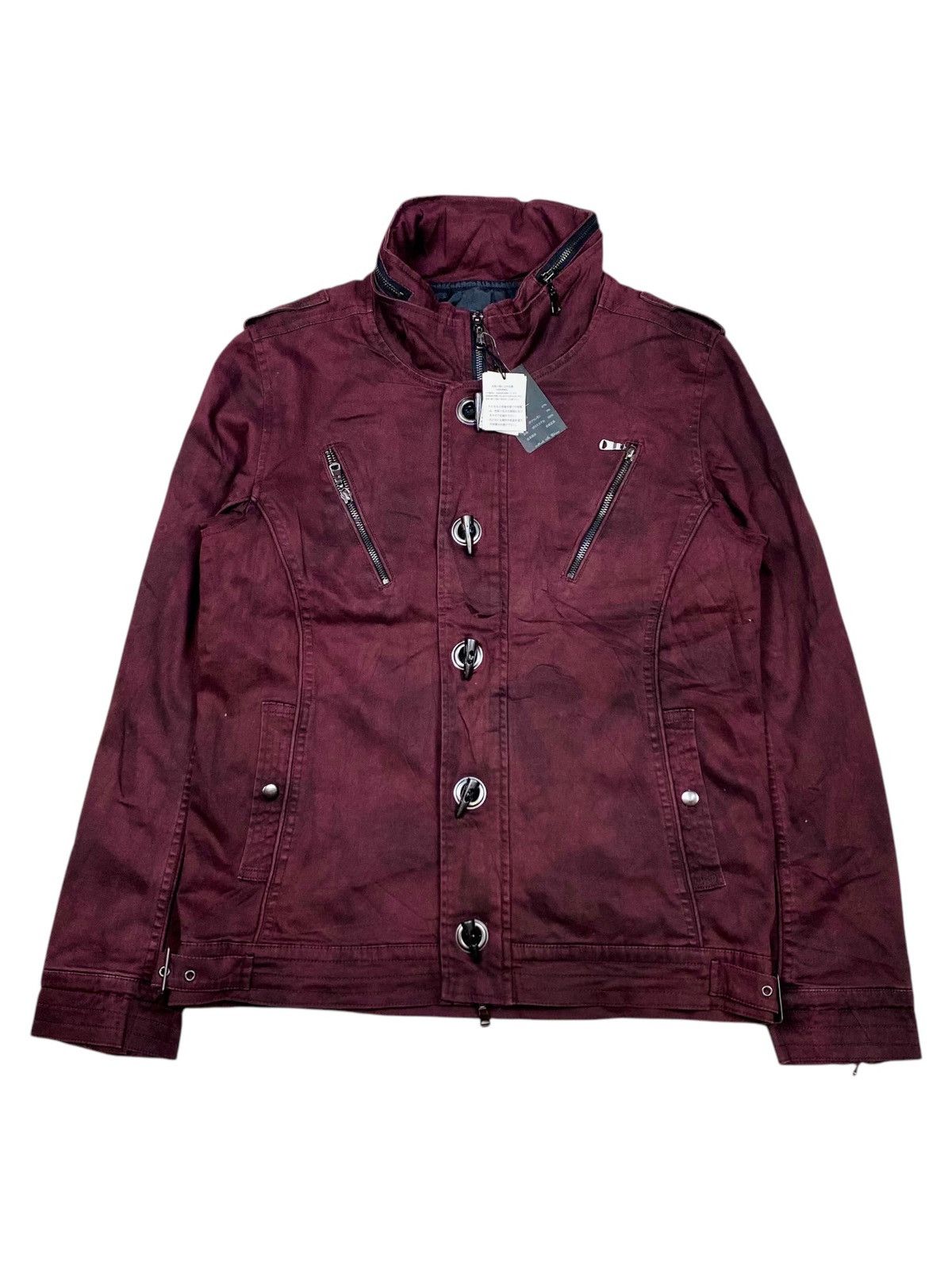 BUFFALO BOBS 2000s Semantic Design - Vkei Style Red Wine Bono Jacket Size US M / EU 48-50 / 2 - 2 Thumbnail