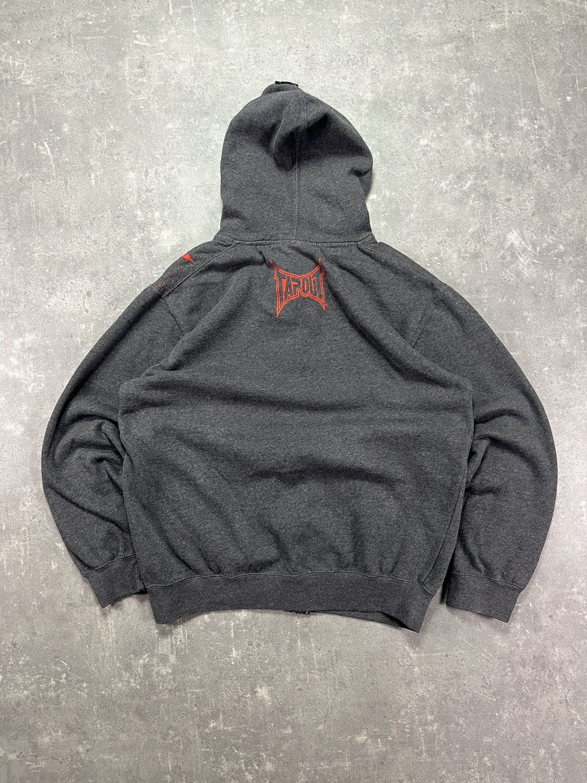 Tapout Tapout Big Splash Logo Grey Zip Hoodie XXL XL Affliction Size US XXL / EU 58 / 5 - 2 Thumbnail