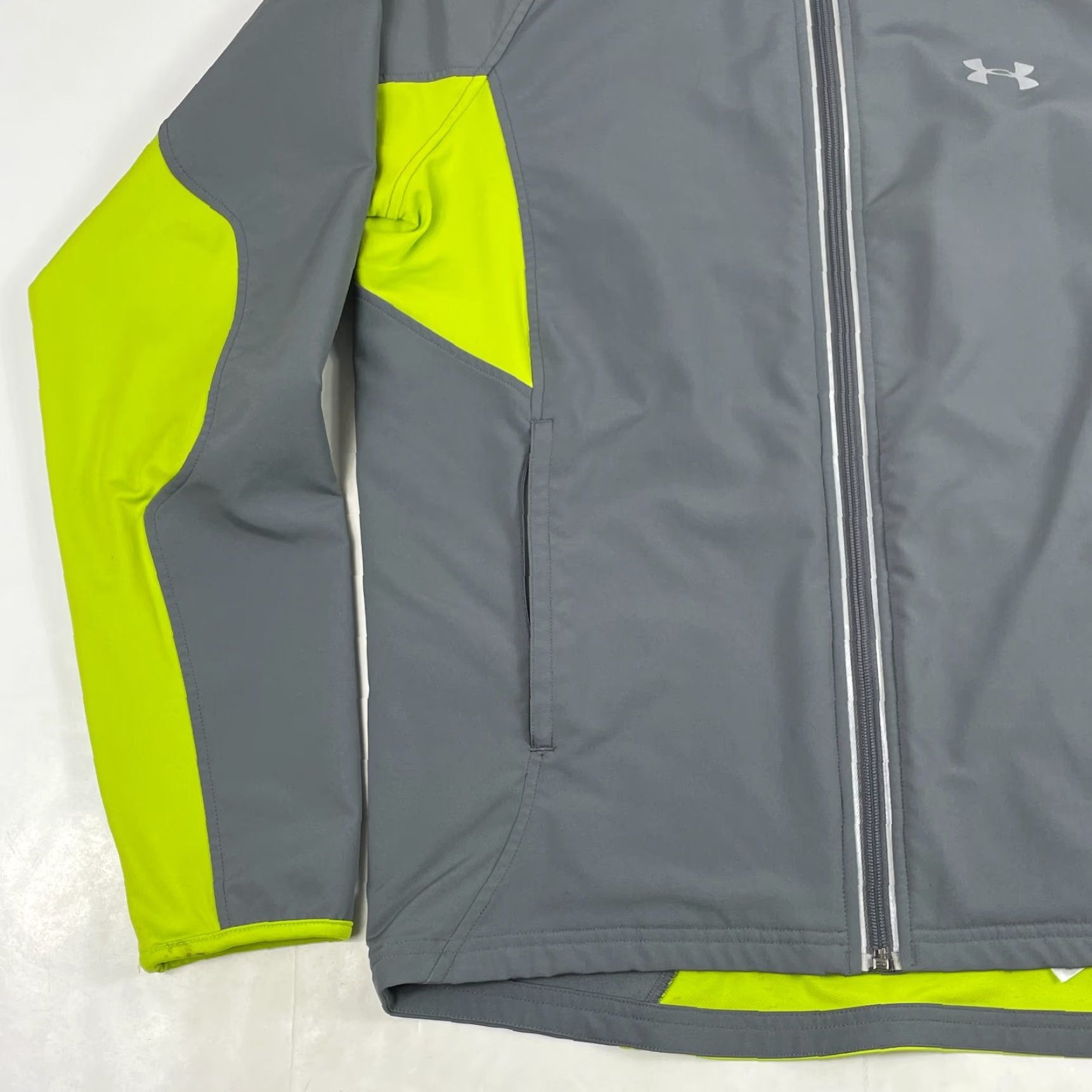 Under Armour Under Armour Jacket Men Medium Gray Yellow ColdGear Full Zip Softshell Lined Ski Activities: Outdoor, Ski, Casual Mens Size US M / EU 48-50 / 2 - 5 Thumbnail