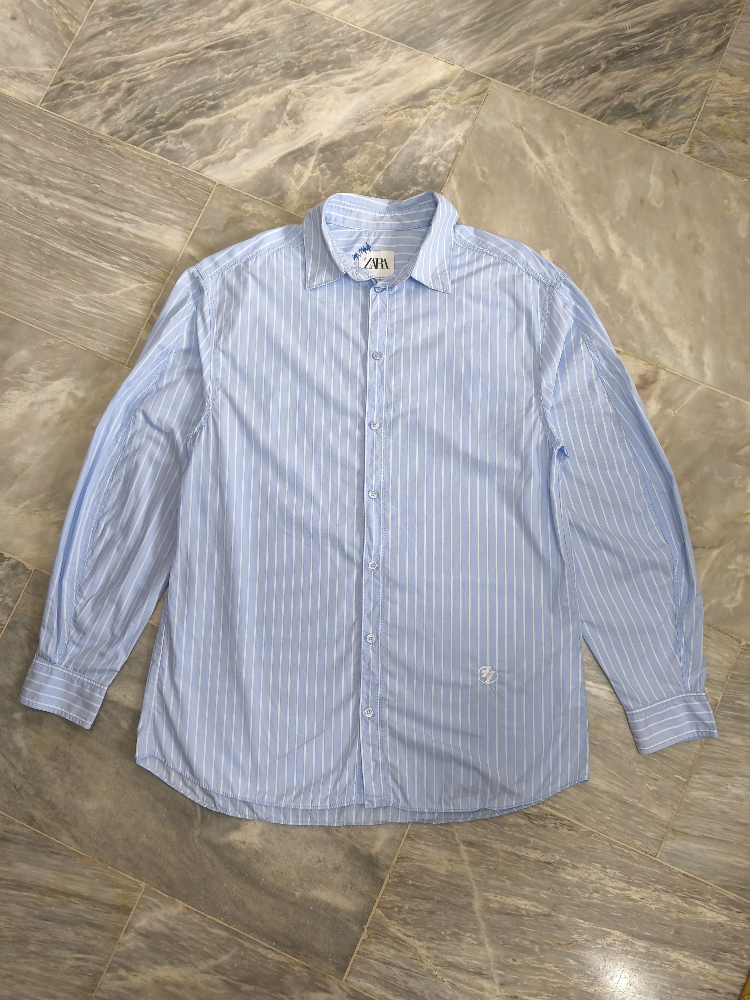 Ader Error × Zara Zara x Ader Error Striped Poplin Shirt Stripe Size US M / EU 48-50 / 2 - 2 Thumbnail