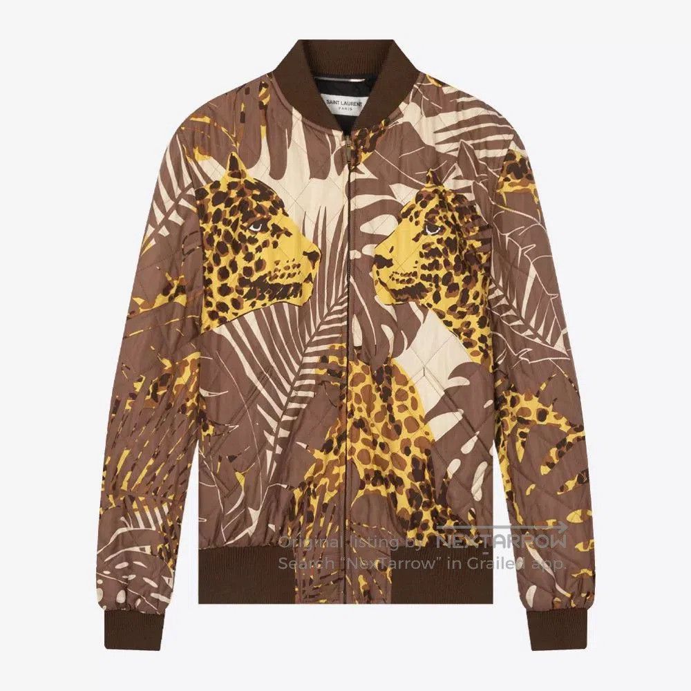 Saint Laurent Paris Saint Laurent Leopard Print Quilted Bomber. Size US S / EU 44-46 / 1 - 1 Thumbnail