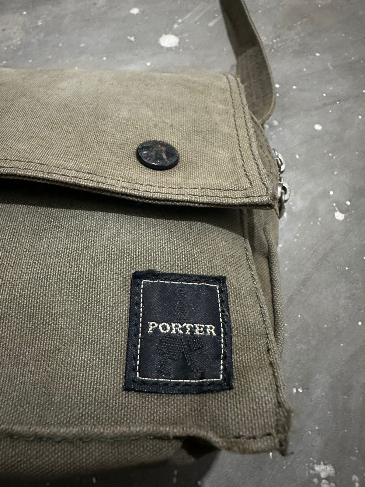Porter Porter Japan Natural Faded Olive Canvas Crossbody/ Sling bag Size ONE SIZE - 2 Thumbnail