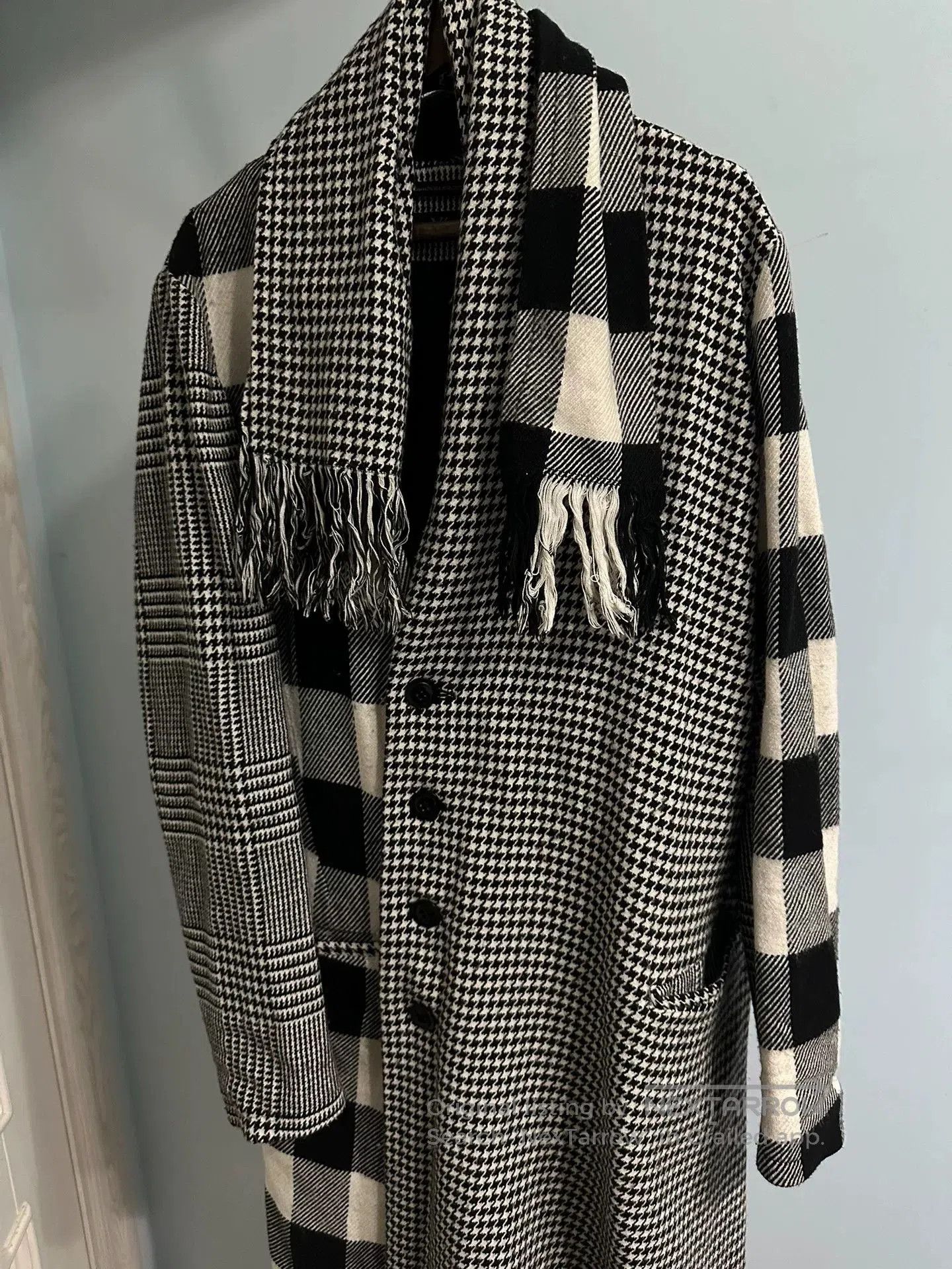 Y's Y's Yohji Yamamoto Stylish Checkered Trench Coat. Size S / US 4 / IT 40 - 2 Thumbnail