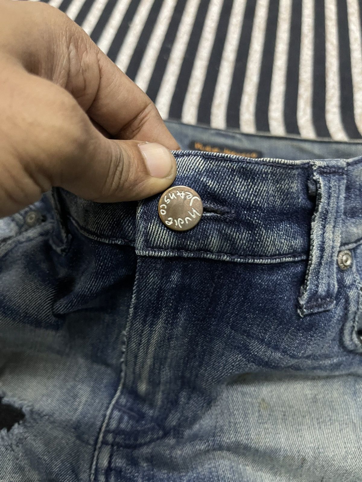 Nudie Jeans 2000s NUDIE JEANS CO SKINNY JEANS WASHABLE DISTRESSED JEANS Size US 29 - 9 Thumbnail