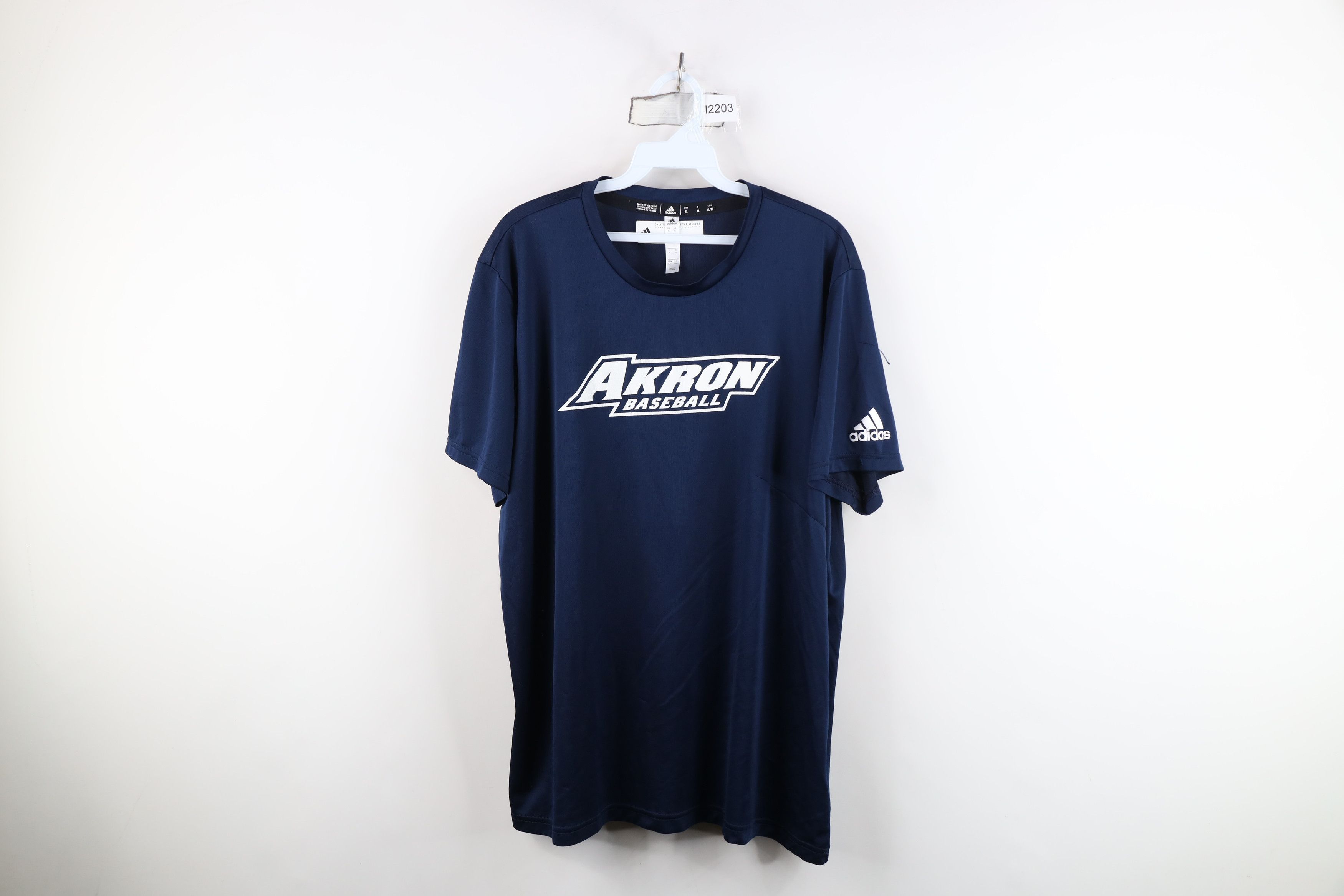 Adidas Adidas University of Akron Baseball Knit T-Shirt Navy Blue Size US XL / EU 56 / 4 - 1 Thumbnail