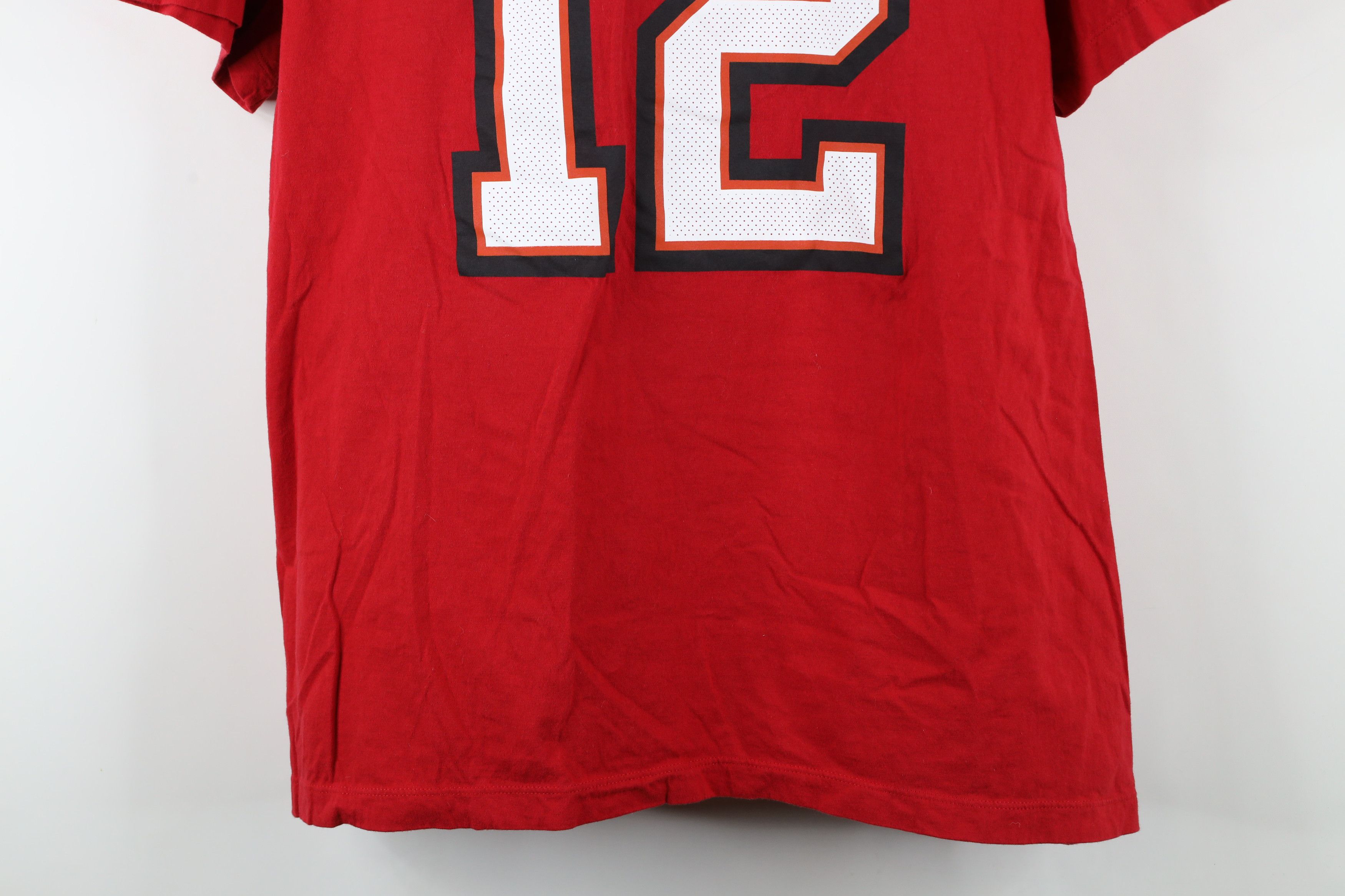 Nike × Vintage Nike Tom Brady Tampa Bay Buccaneers Football T-Shirt Red #12 Size US XXL / EU 58 / 5 - 3 Thumbnail