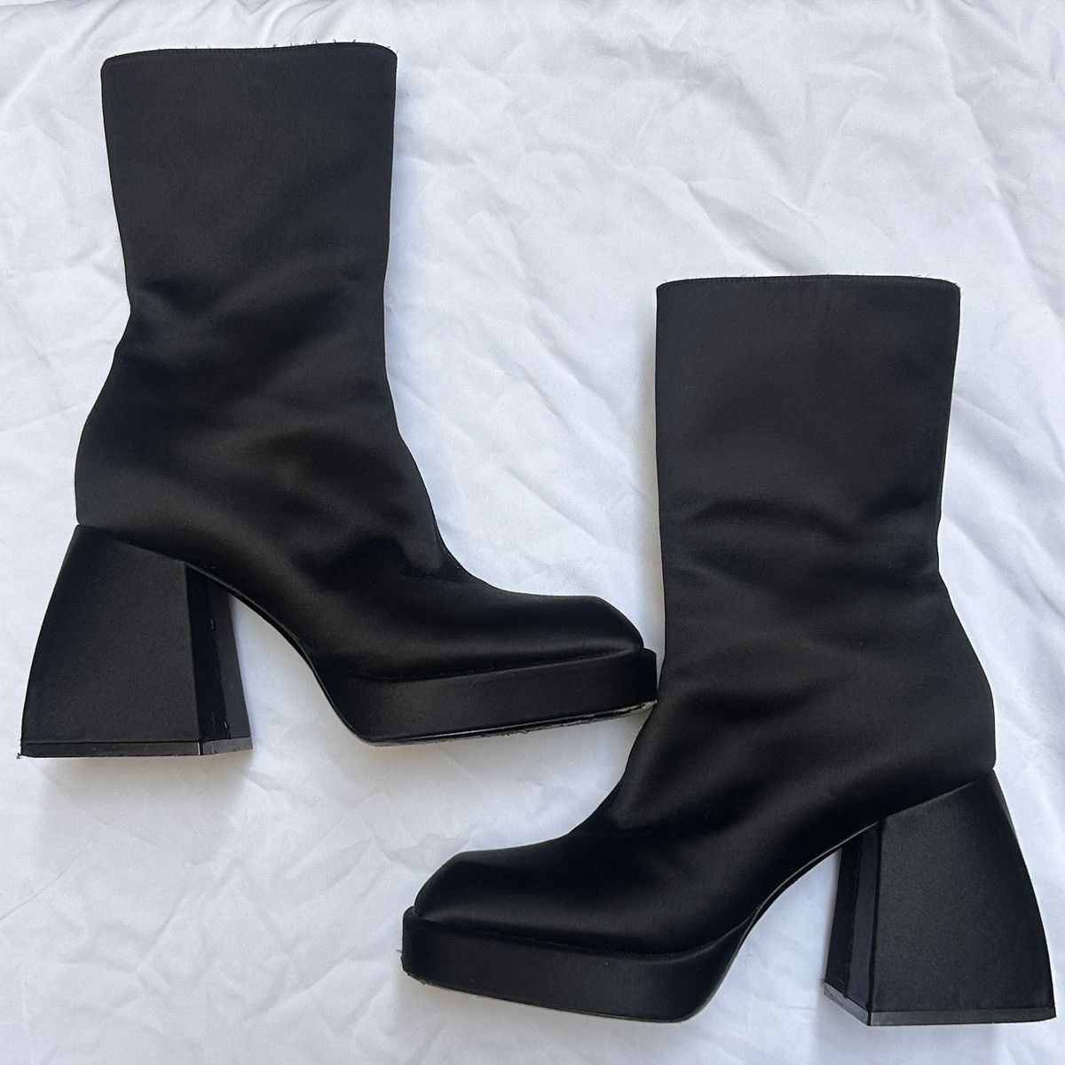 Nodaleto Nodaleto Satin Bulla Corta Booties Size US 7 / IT 37 - 1 Thumbnail