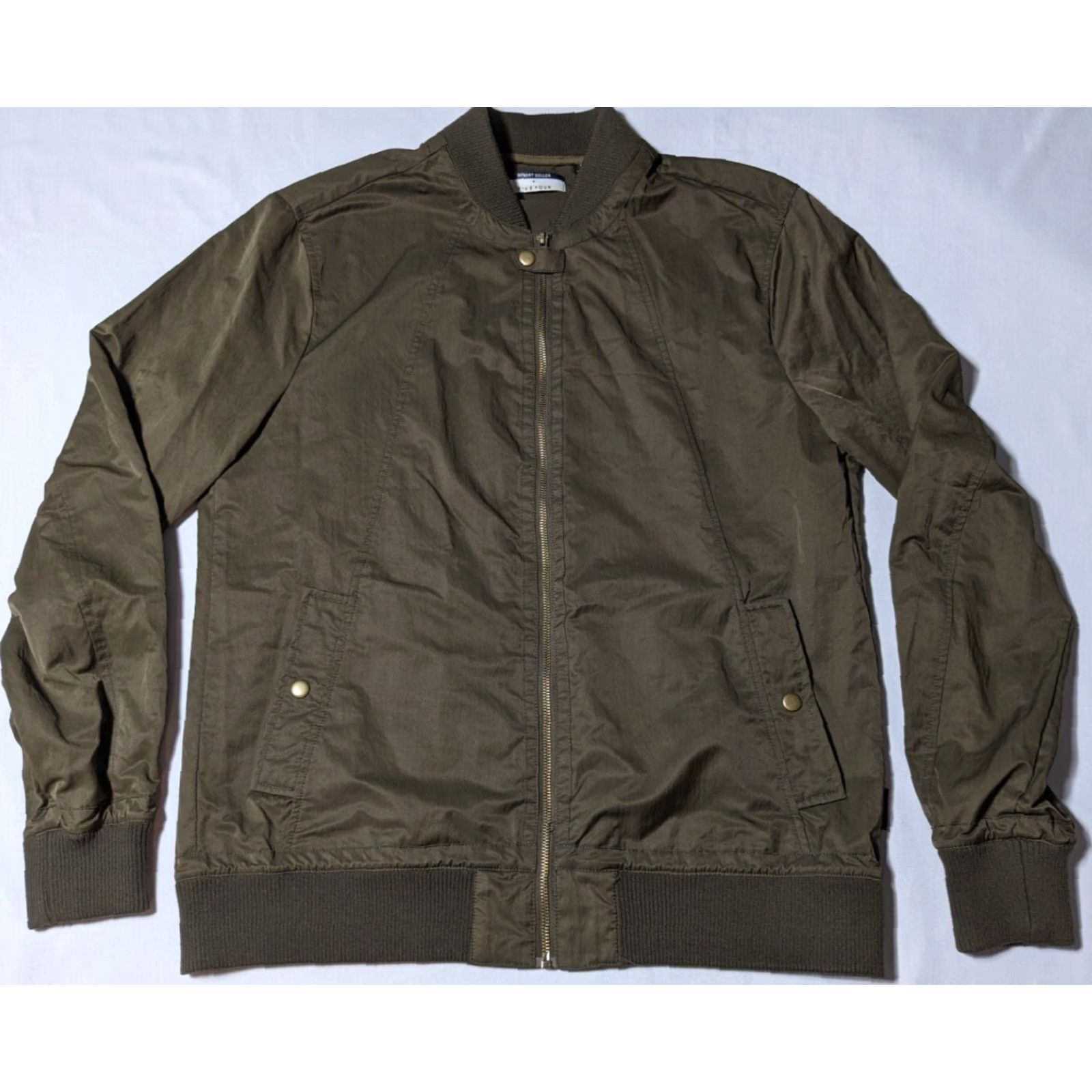 Robert Geller ROBERt GELLER + FIVE FOUR Men Large Brown Nylon Blend Bomber Windbreaker Jacket EUC Size US L / EU 52-54 / 3 - 7 Thumbnail