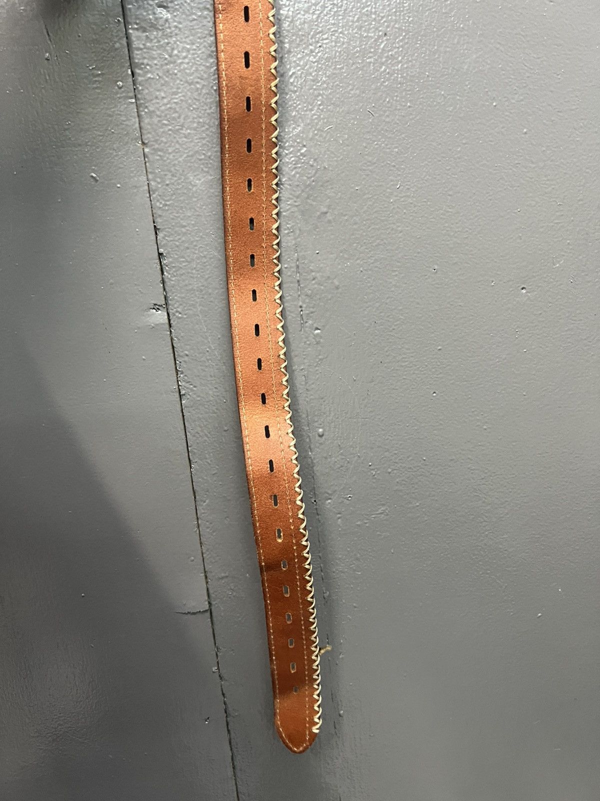 Leather Vintage Leather Belts Length 40.2" Size ONE SIZE - 6 Thumbnail
