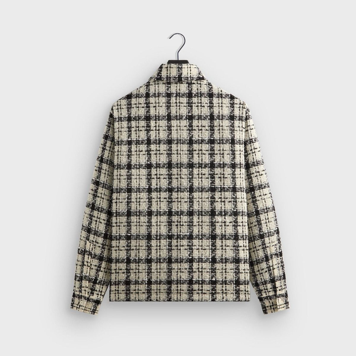 Kith &Kin Windowpane Boucle Long Shirt Boxy Collared Overshirt Size US XXL / EU 58 / 5 - 5 Thumbnail