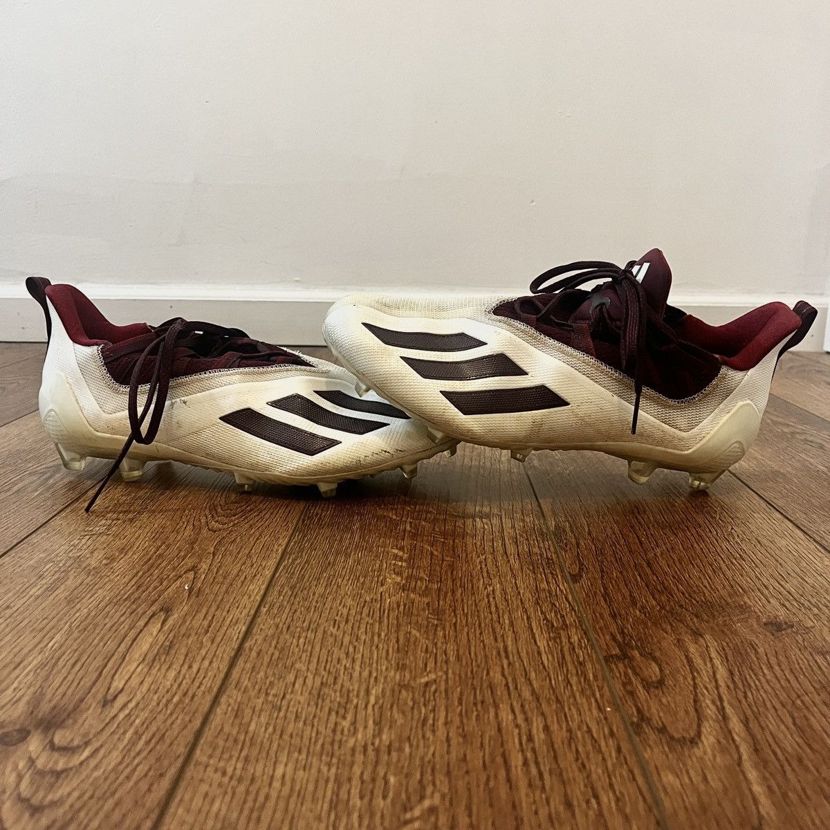 Adidas Adidas Adizero 21 White Maroon Size US 12 / EU 45 - 1 Thumbnail