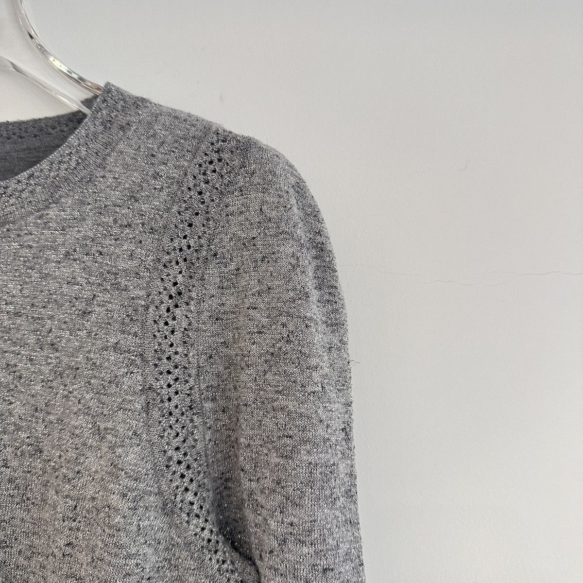 Chanel Chanel Knit Sweater, Grey Silver Shiny Fabric K26WX Size XS / US 0-2 / IT 36-38 - 7 Thumbnail