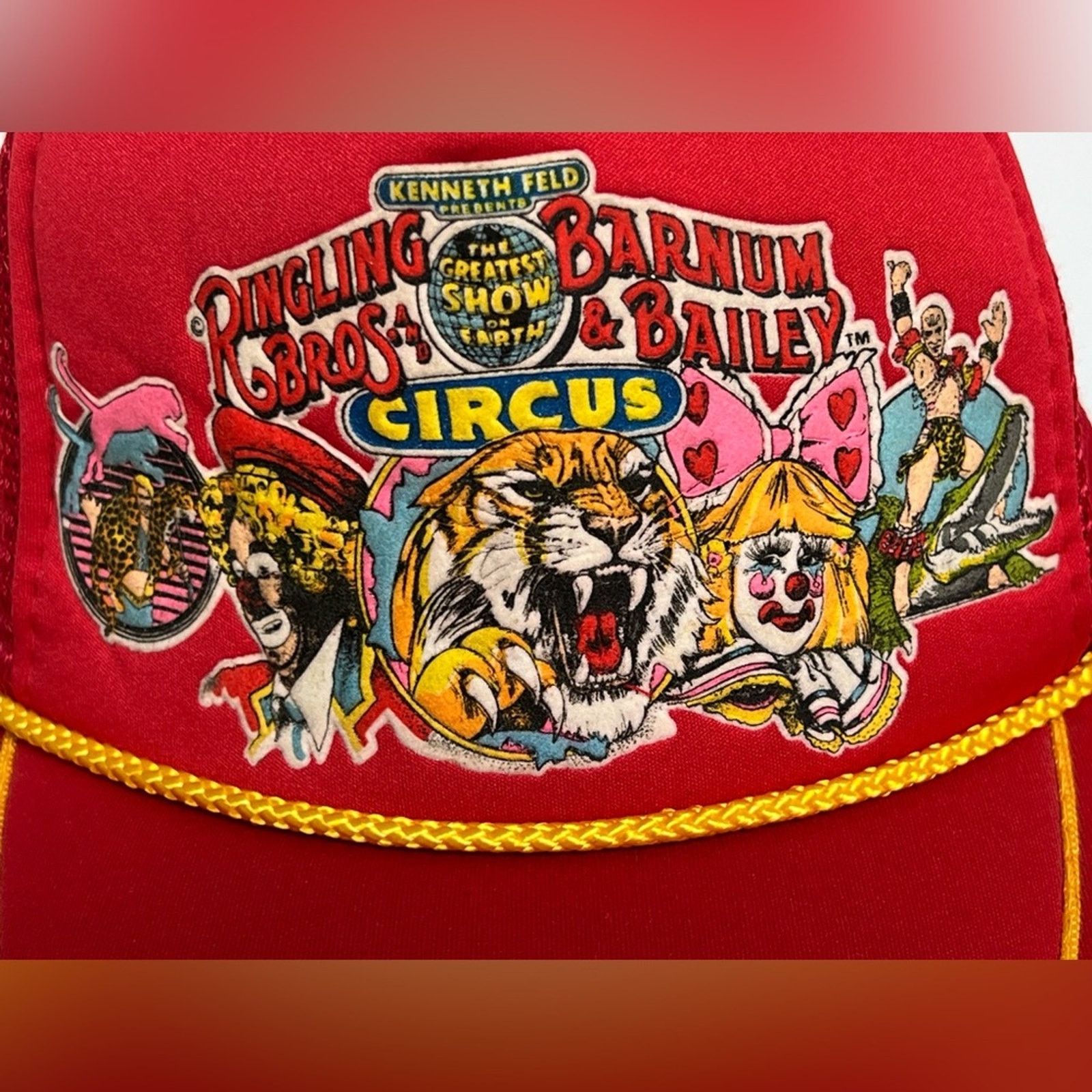 Vintage Ringling Bros Barnum & Bailey Circus Vintage 80s Trucker Hat Size ONE SIZE - 3 Thumbnail