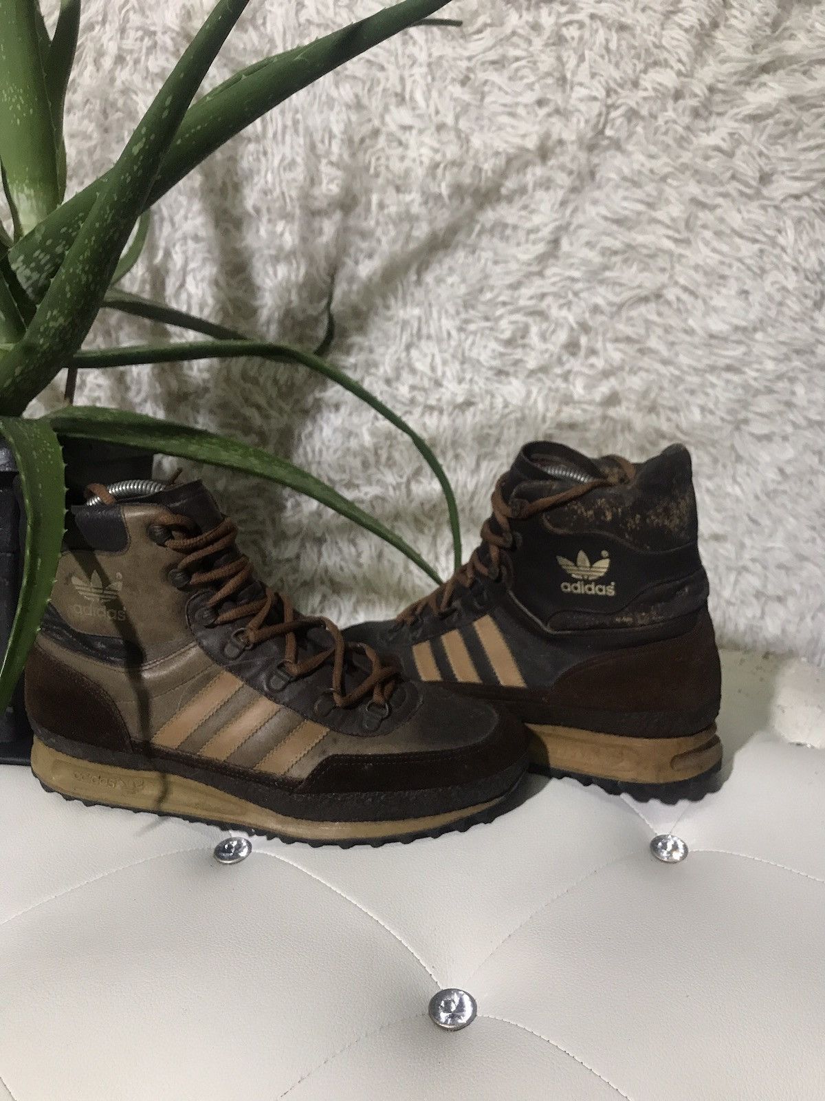 Vintage Vintage 1980s ADIDAS brown Boots Yugoslavia Size US 9 / EU 42 - 1 Thumbnail