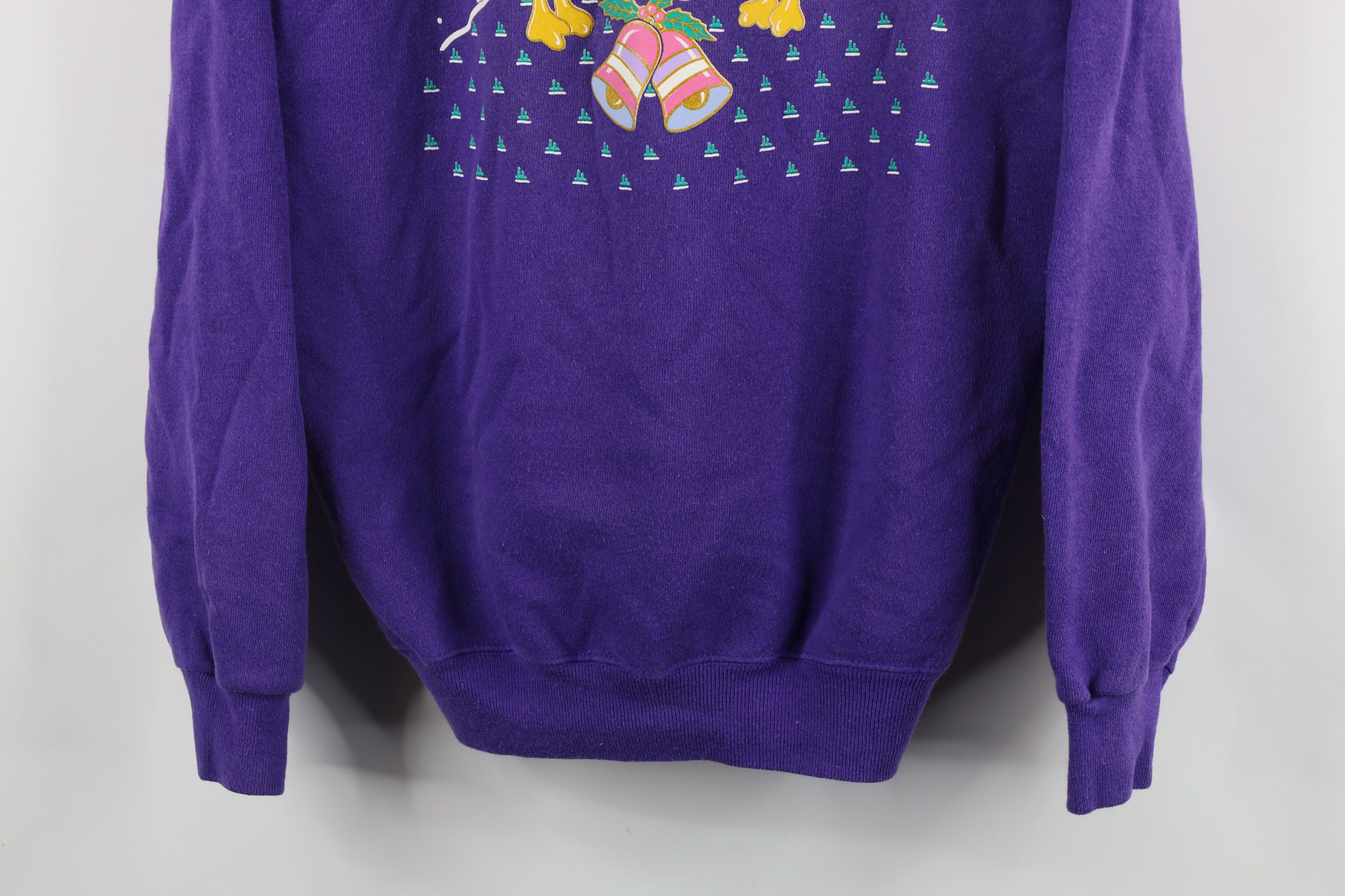 Vintage Vintage 90s Streetwear Ducks Collared Sweatshirt Purple USA Size XL / US 12-14 / IT 48-50 - 3 Thumbnail