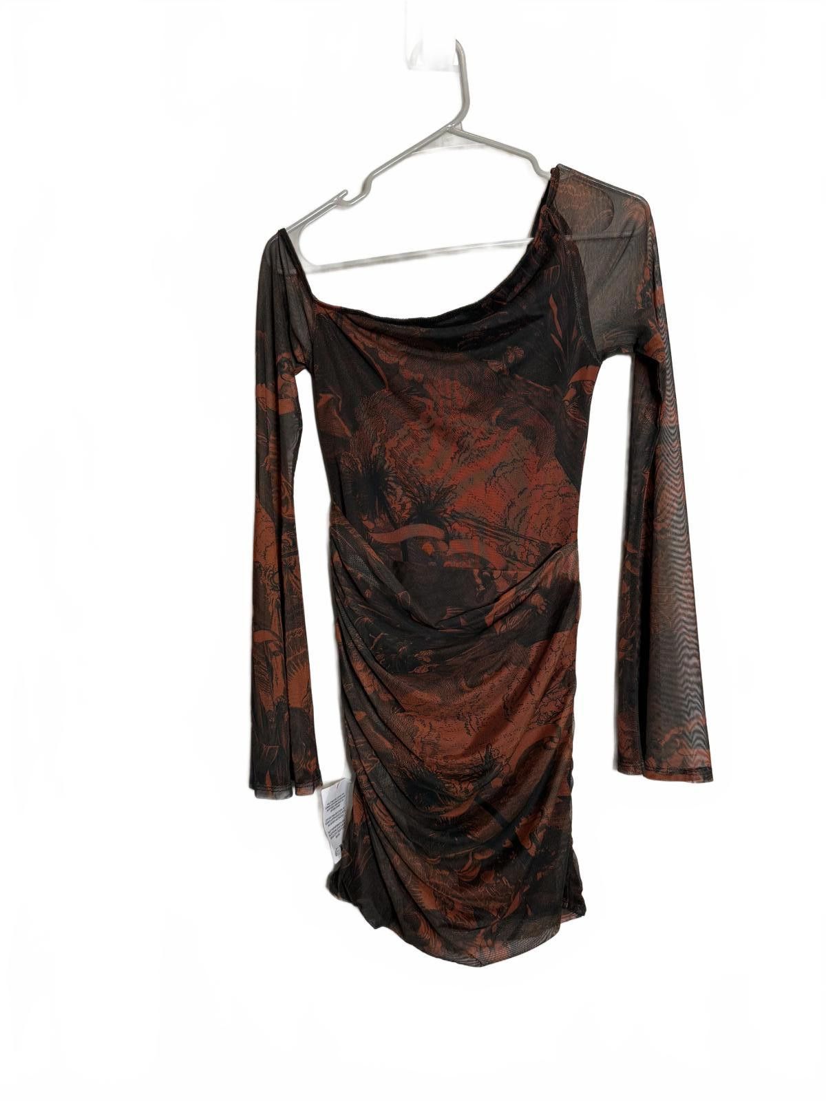 Other NWT off-shoulder mesh mini dress with ruffle fluted sleeves Size S / US 4 / IT 40 - 4 Thumbnail