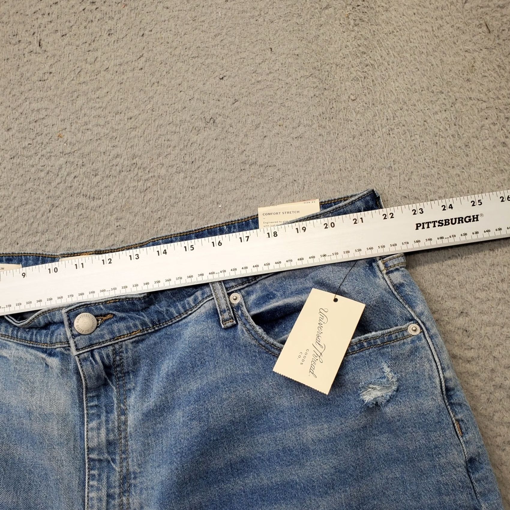 Vintage Universal Thread Skinny Jeans Women 24/R Blue Denim High Rise Stretch Jeans Womens Size 24 Blue Denim Skinny/Straight Style Size 42" / US 20 - 6 Thumbnail